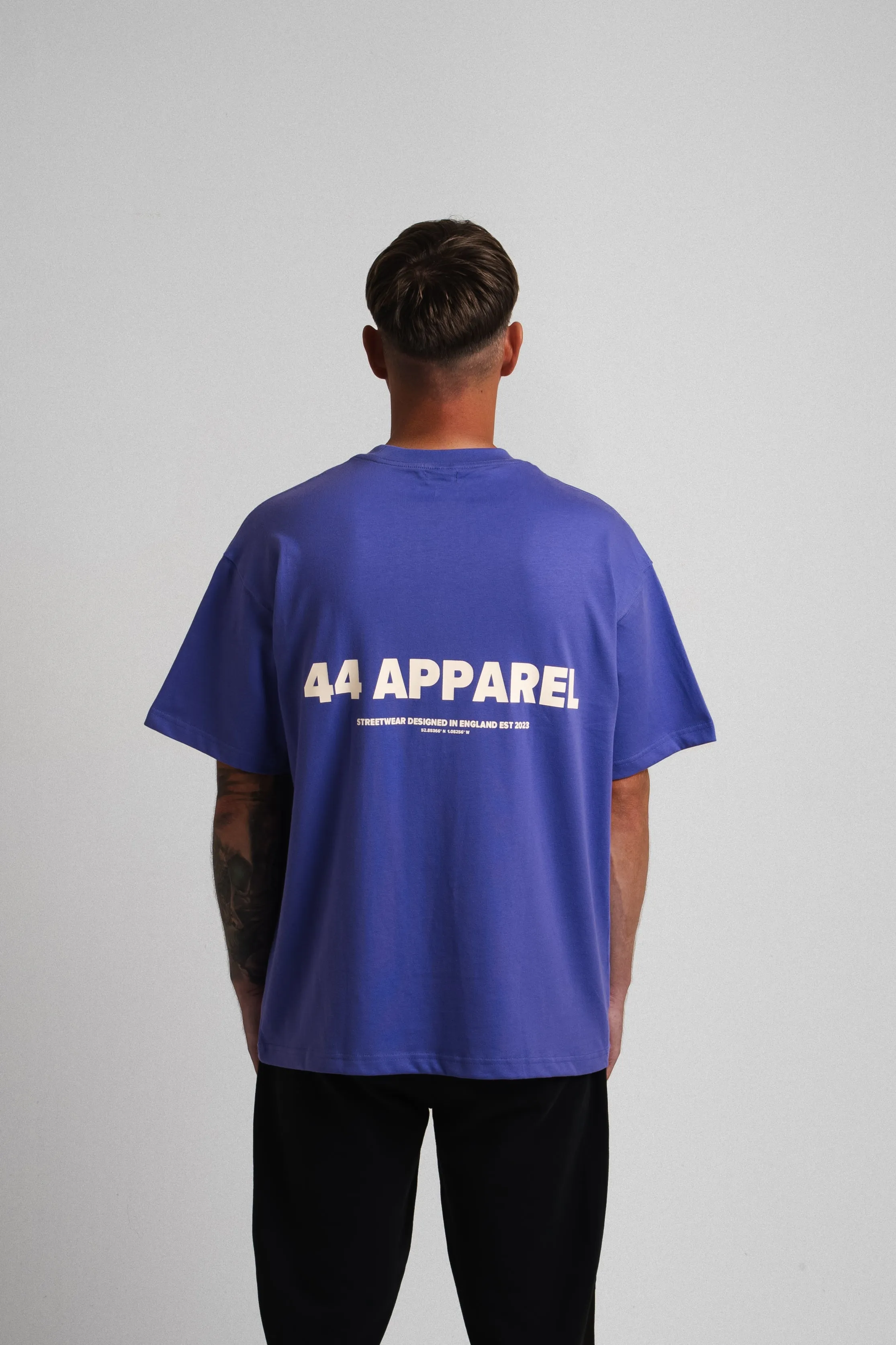 44 APPAREL OVERSIZED T-SHIRT - IRIS BLUE