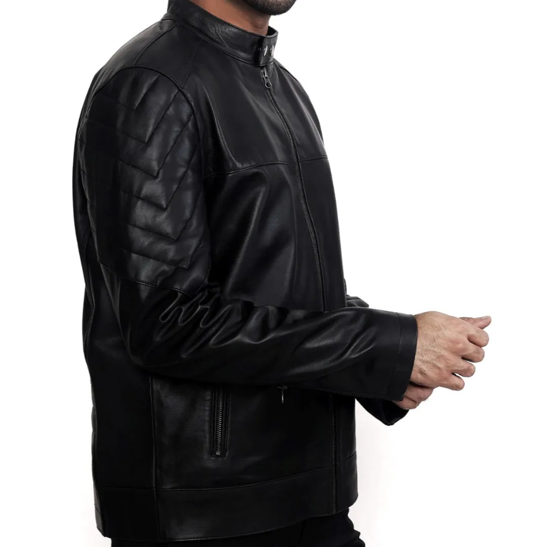 90 Feet Benevolent Lightweight Premium Leather Zipper Jacket