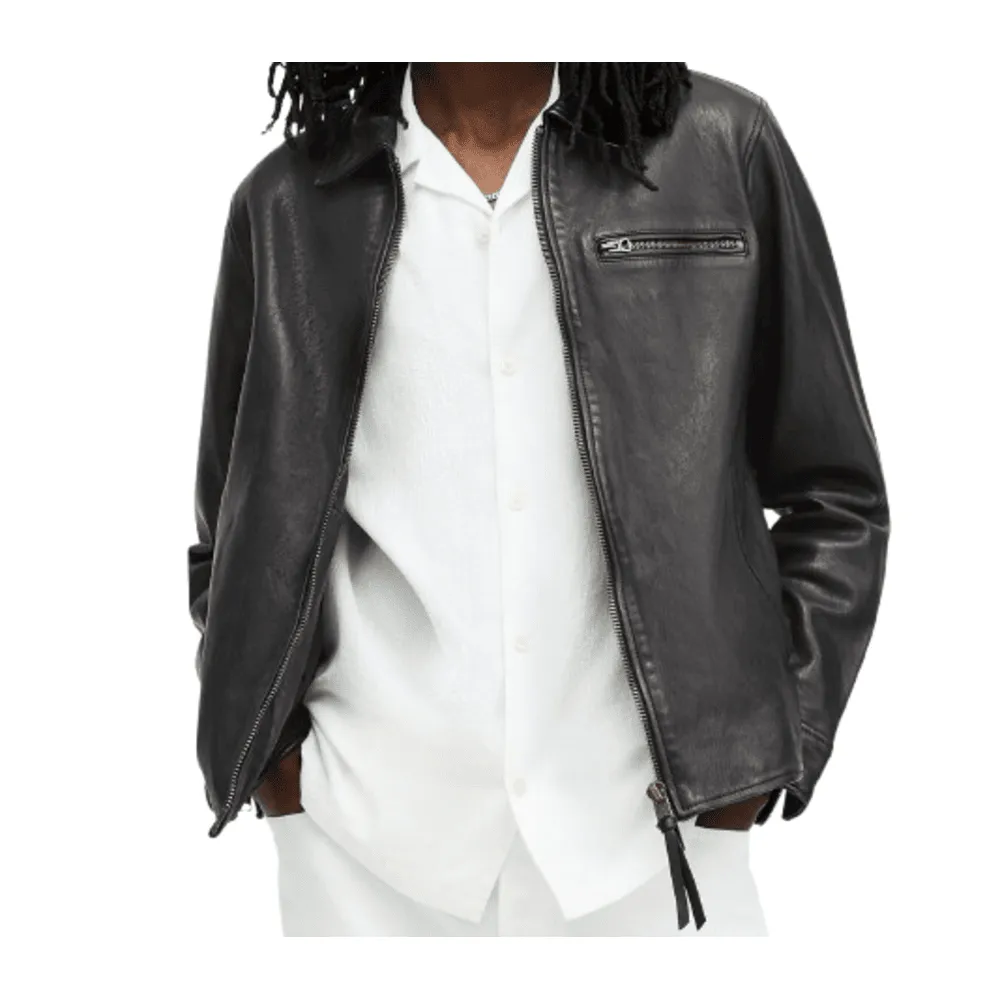 90 Feet Rayahn Genuine Leather Casual Jacket for Men