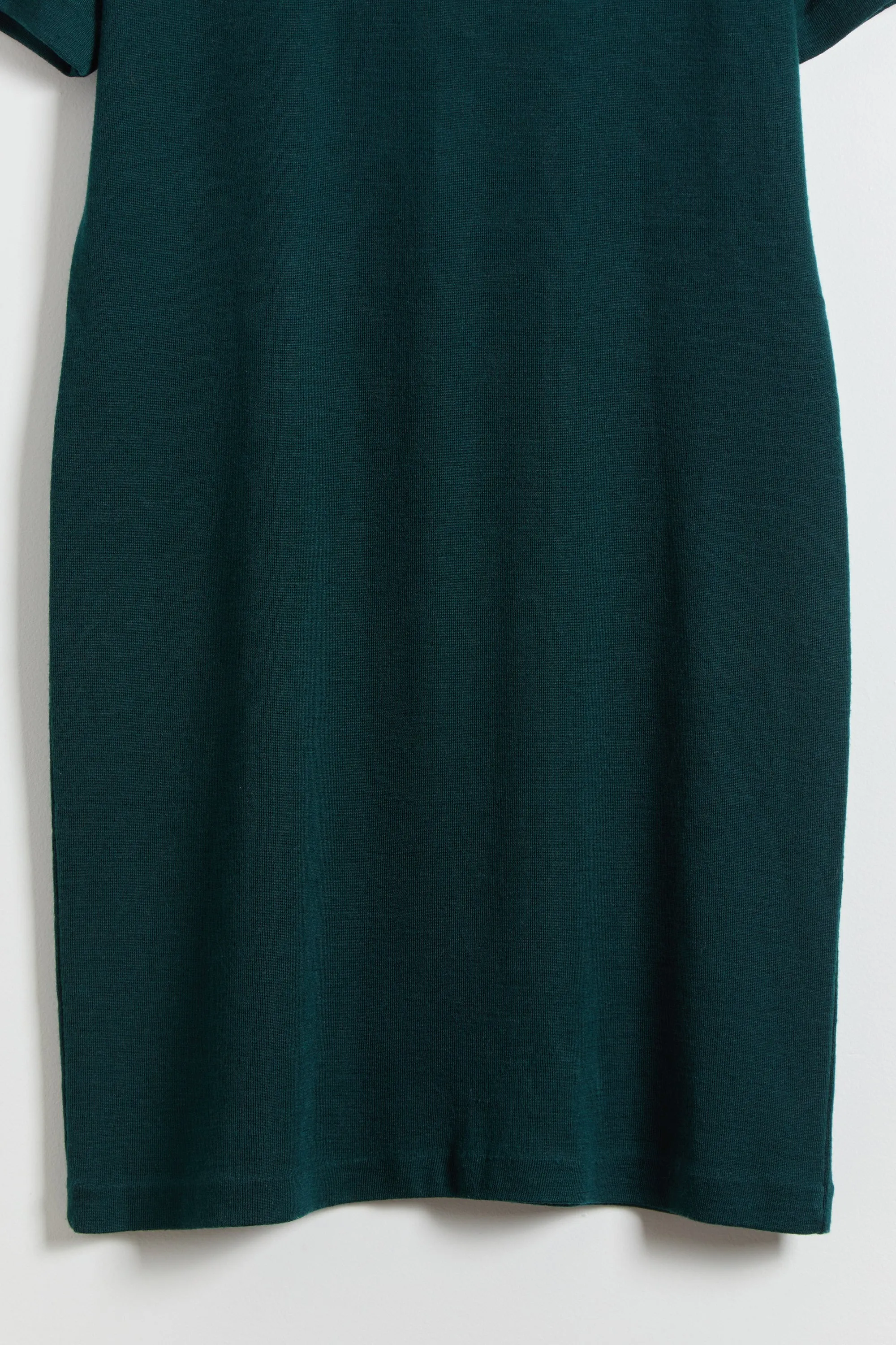 90s Dark Teal Mock Neck Sweater Dress M