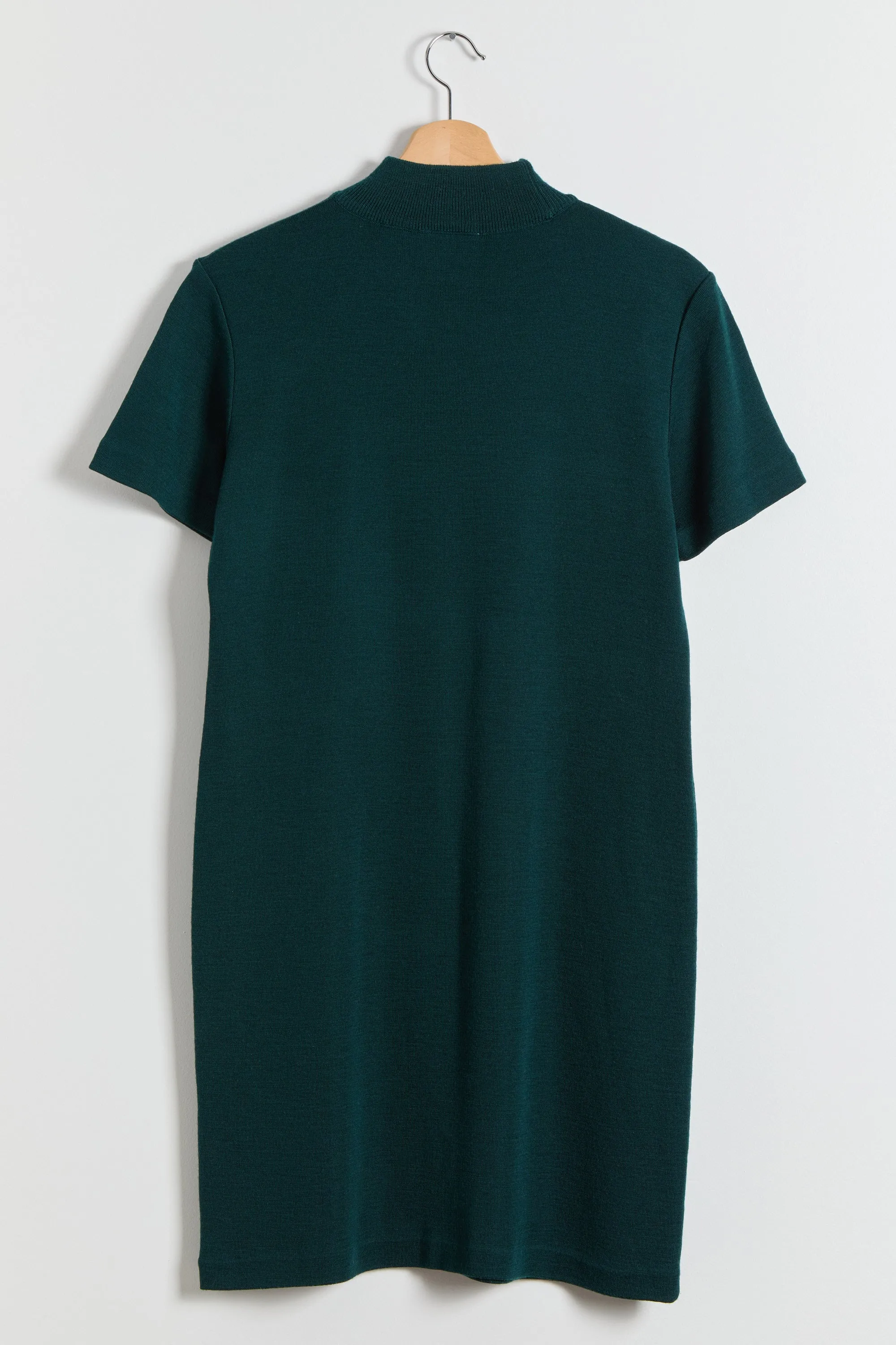 90s Dark Teal Mock Neck Sweater Dress M