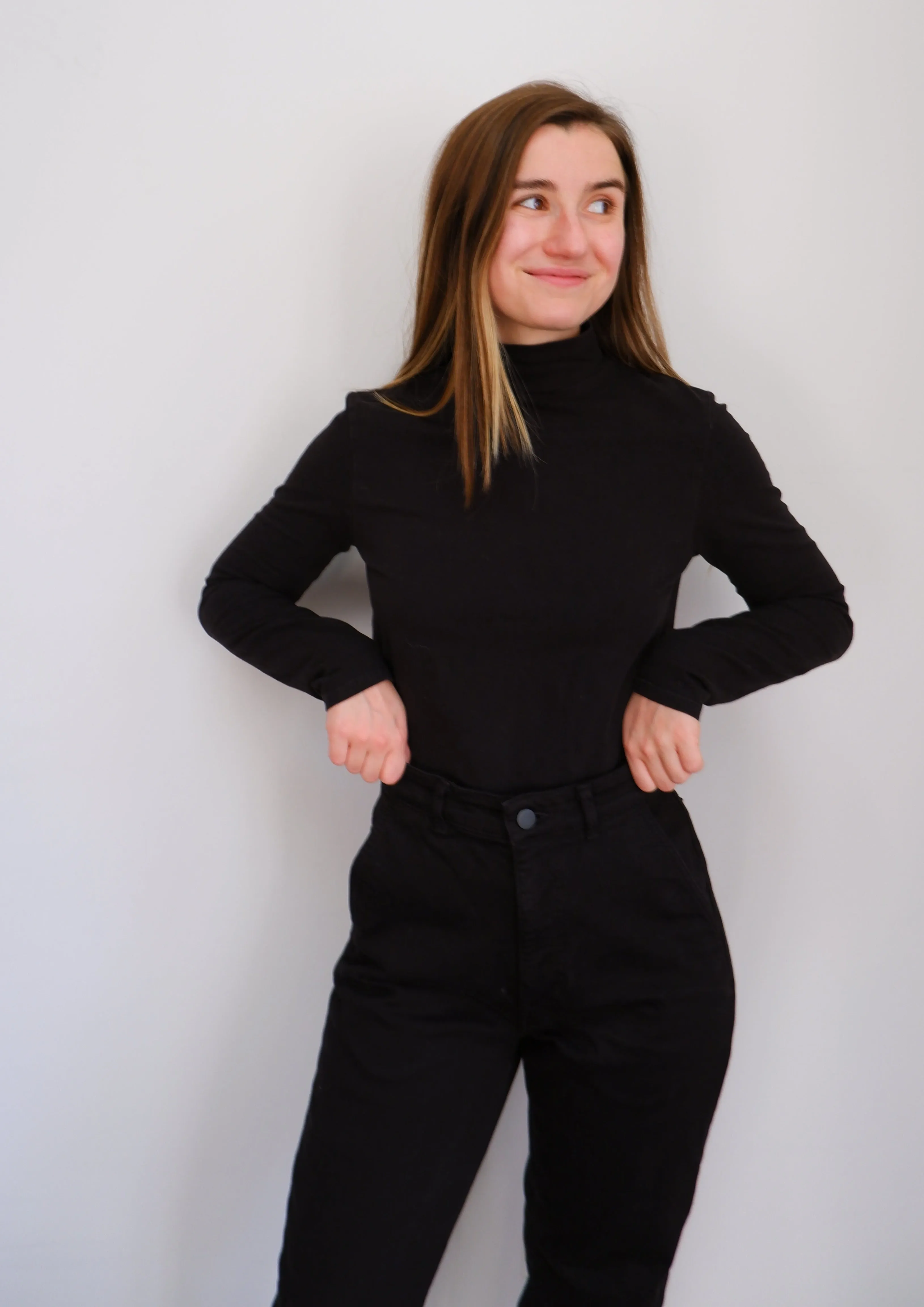 90s Oscar de la Renta Black Mockneck - S