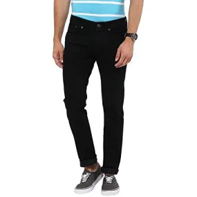 American Crew Men's Black Slim Fit Jeans - 32 (ACJN141-32)