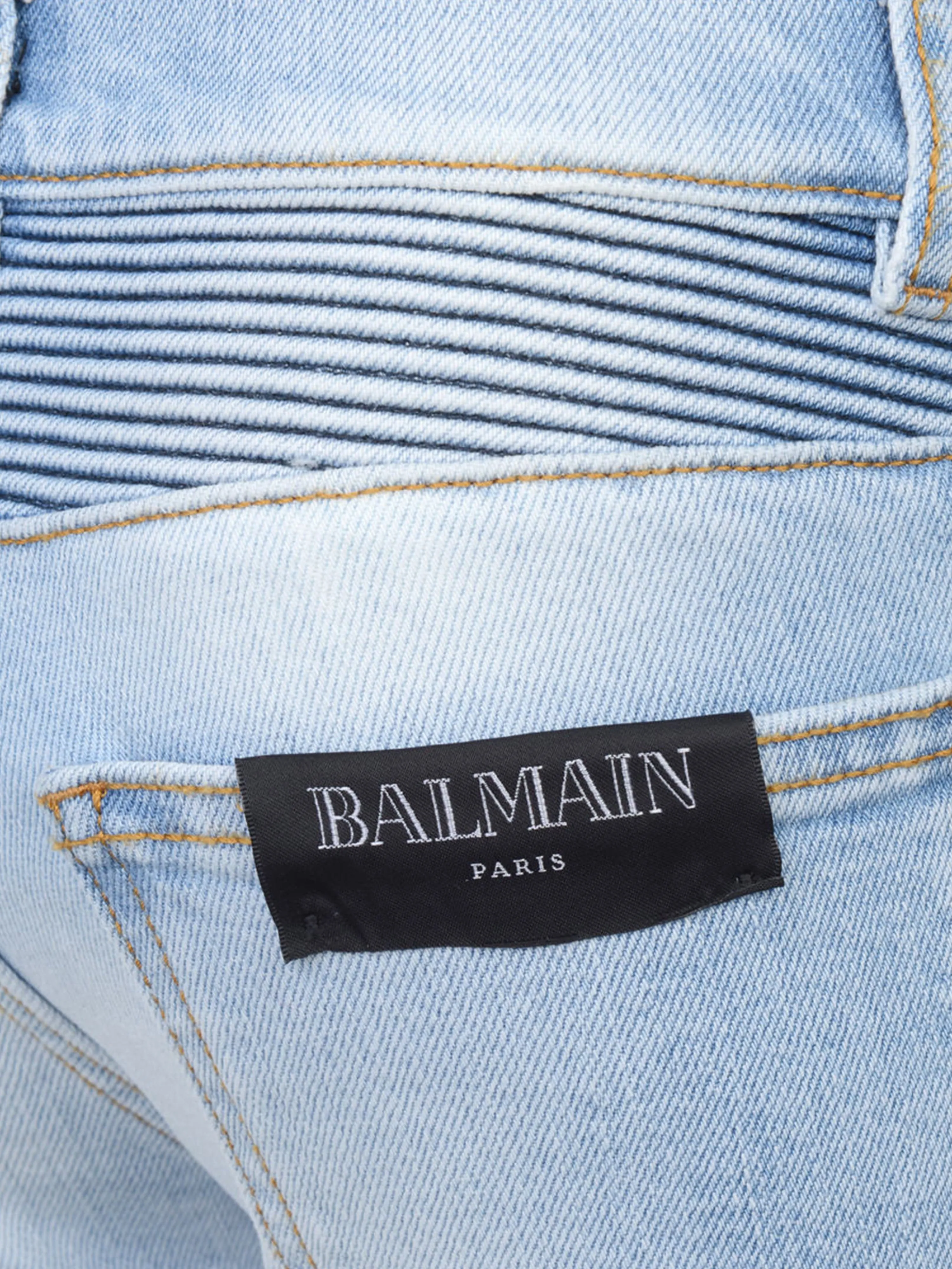 Balmain  Denim Biker Jeans