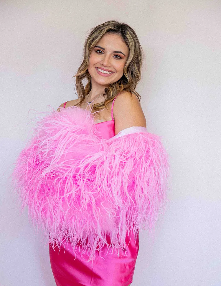 Barbie - Feather Jacket in Pink