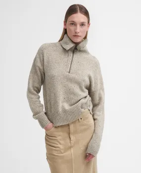 Barbour Lavensdale Half-Zip Jumper Oatmeal