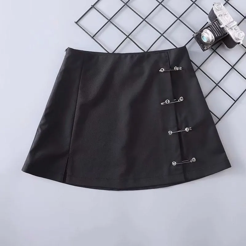 Black Safety Pin Skirt