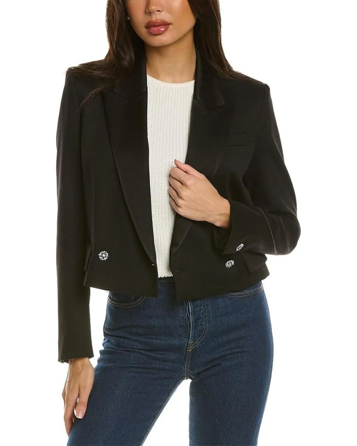 BOSS Hugo Boss Wool Cropped Jacket