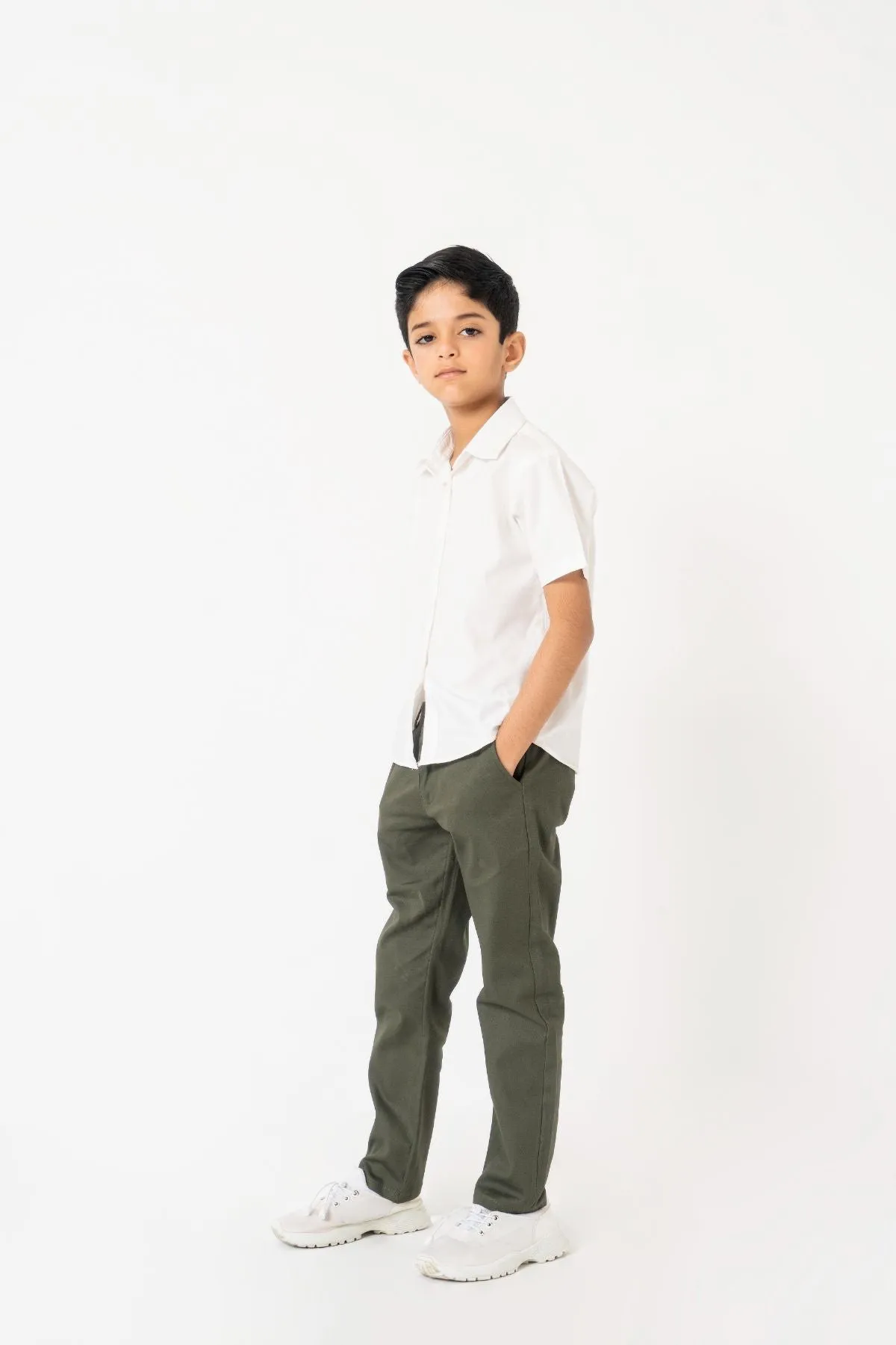 Boys Chino Pants -  Green