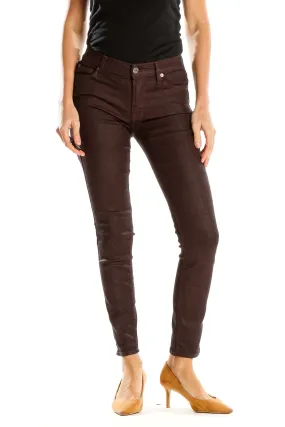 Brown Skinny Denim Jeans