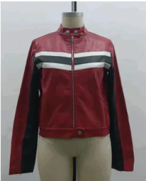 Candy Apple Cropped Leather Jacket Red