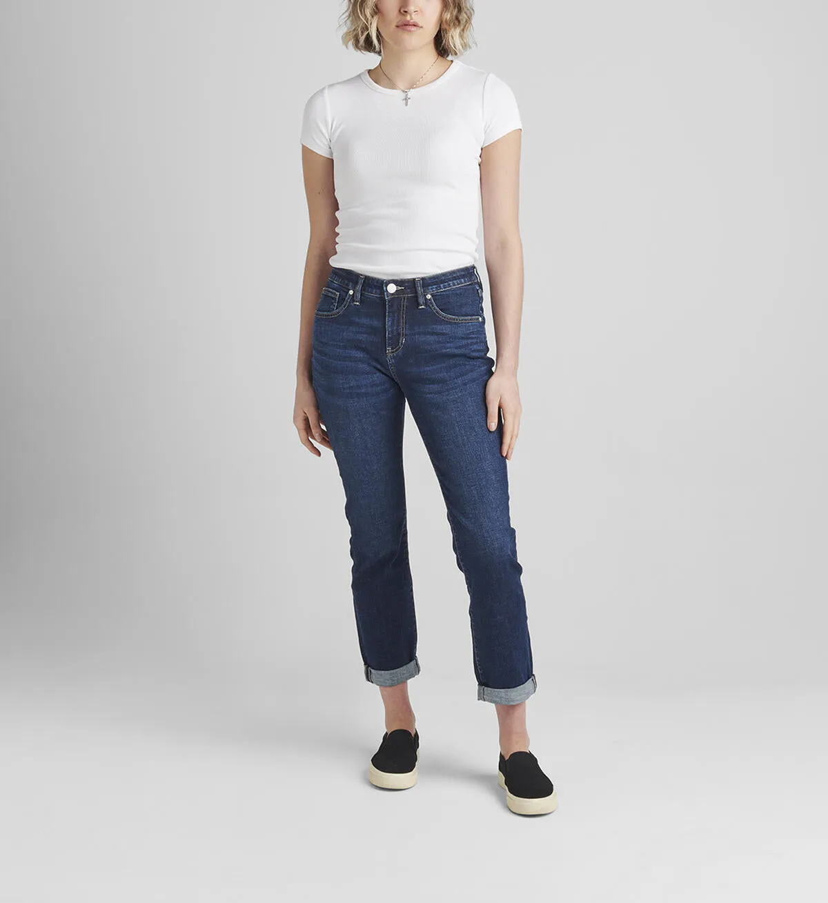 Carter Mid Rise Girlfriend Jeans (Night-Breeze)