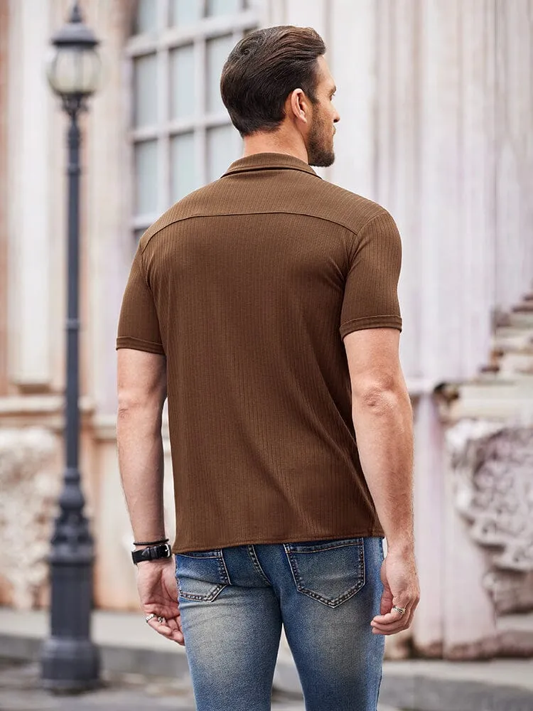 Casual Slim Fit Knit Shirts (US Only)