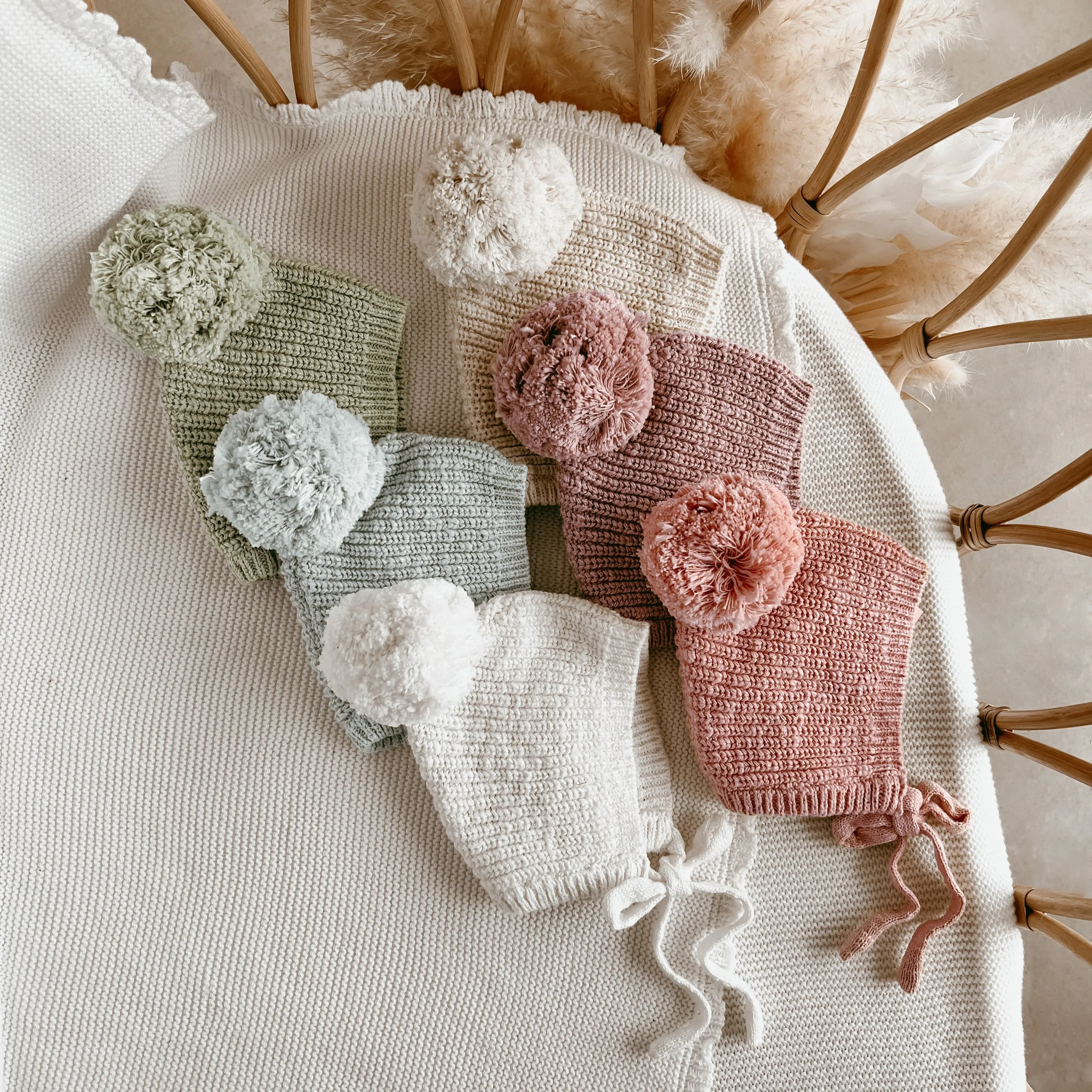 Chunky Knit Bonnet - Cloud PRE ORDER EST DISPATCH MID - LATE MARCH