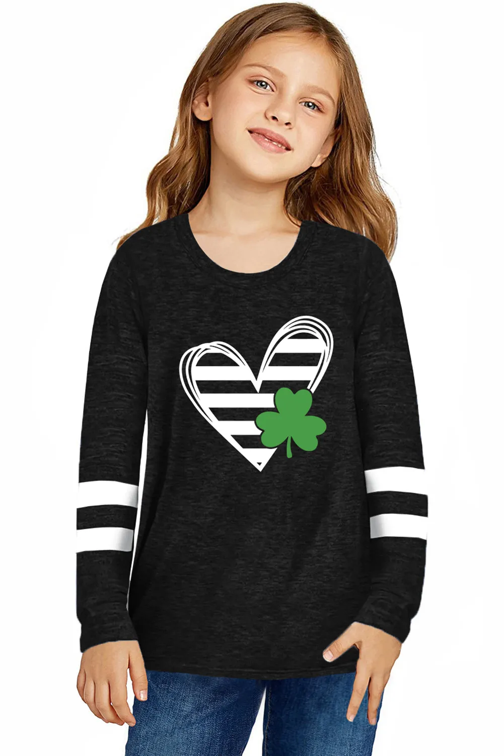 Cotton Blend Striped Little Girl Long Sleeve Shirts