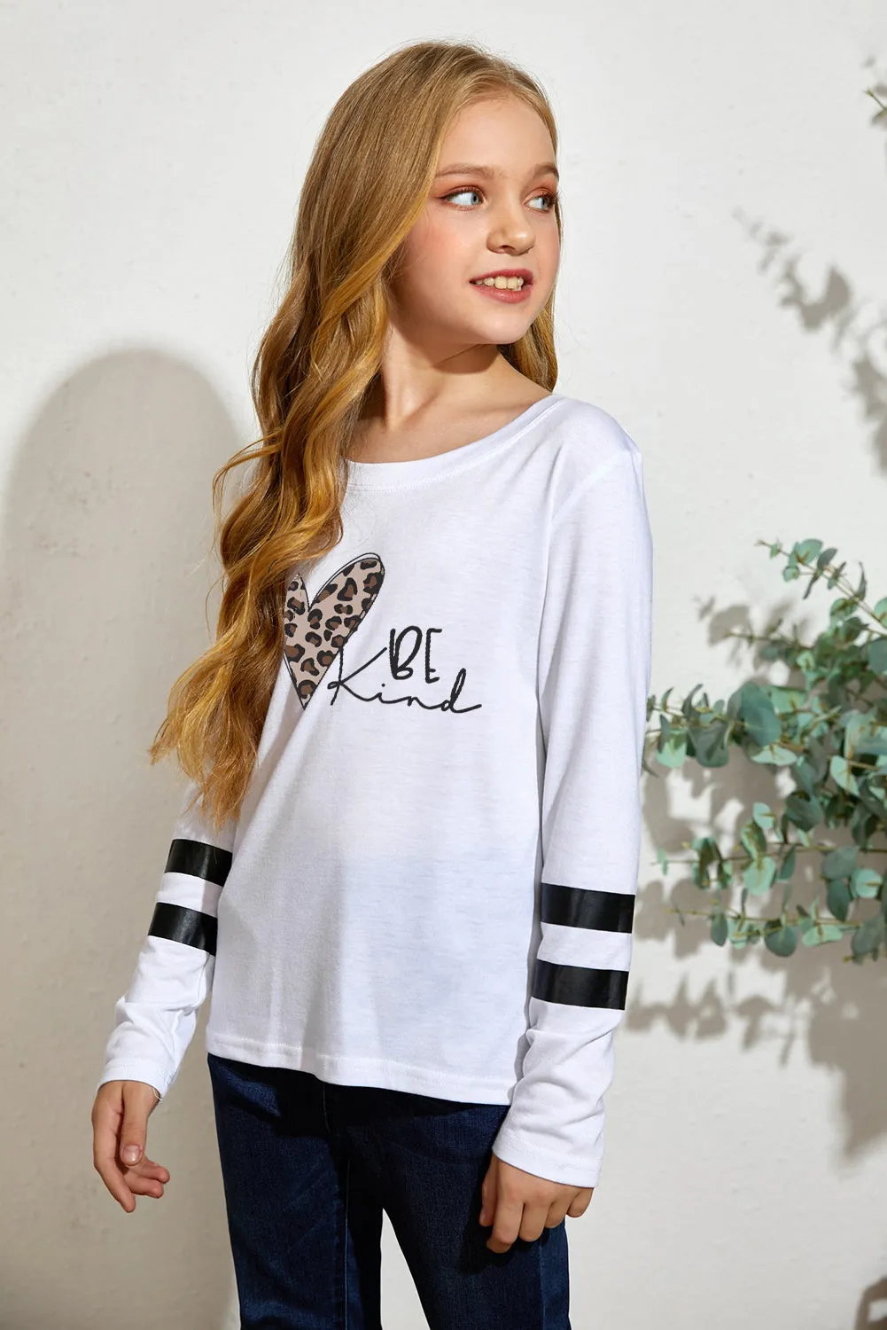 Cotton Blend Striped Little Girl Long Sleeve Shirts