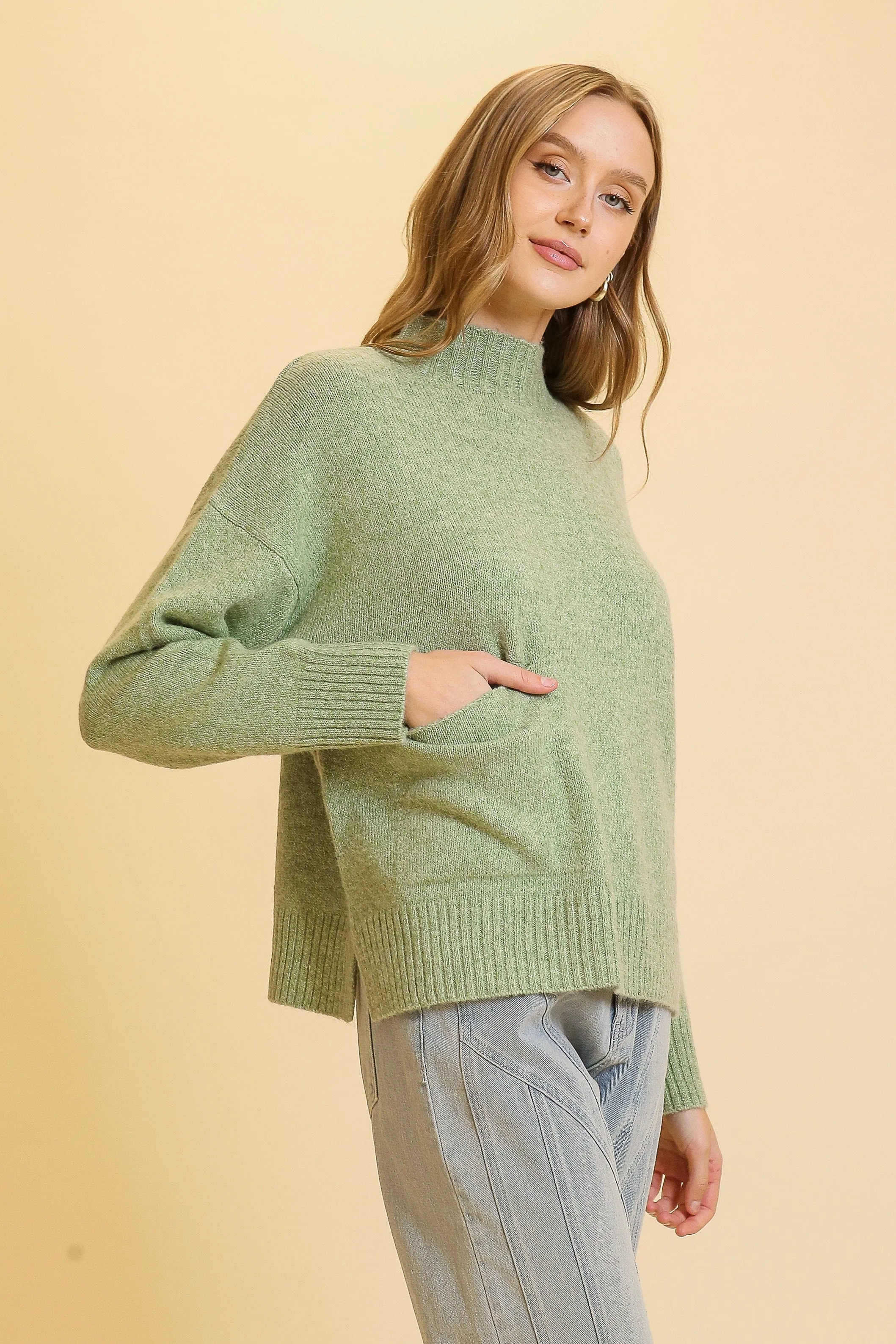 Cozy Chic Oversized Knit Turtleneck Sweater