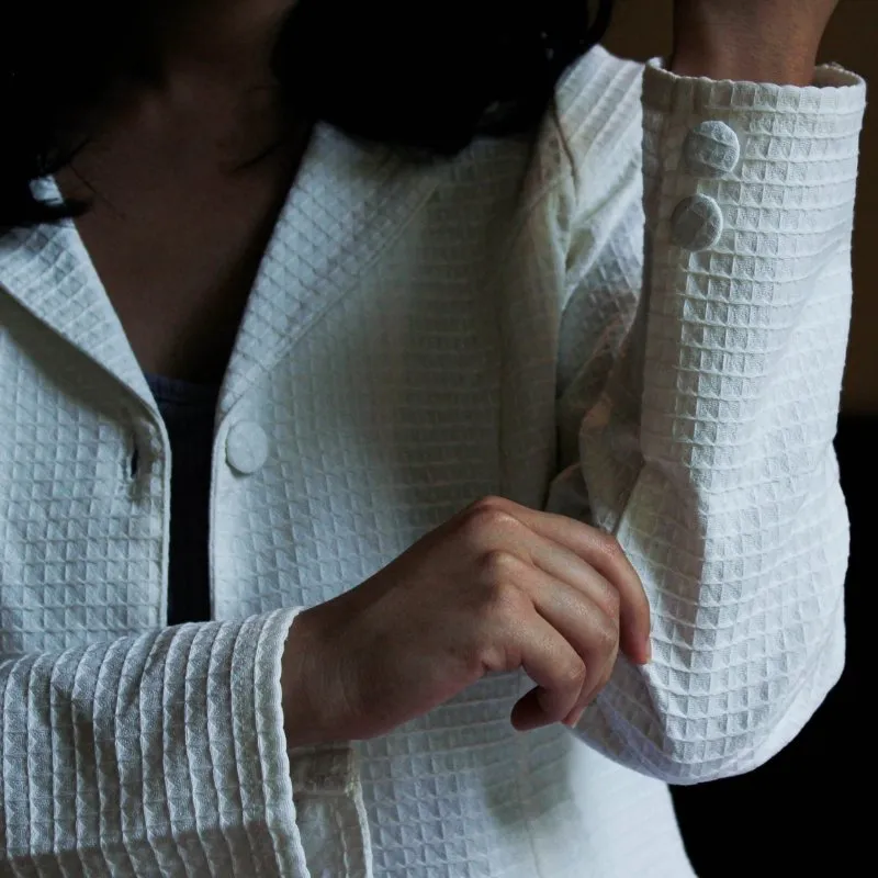 Crisp Waffle White Jacket