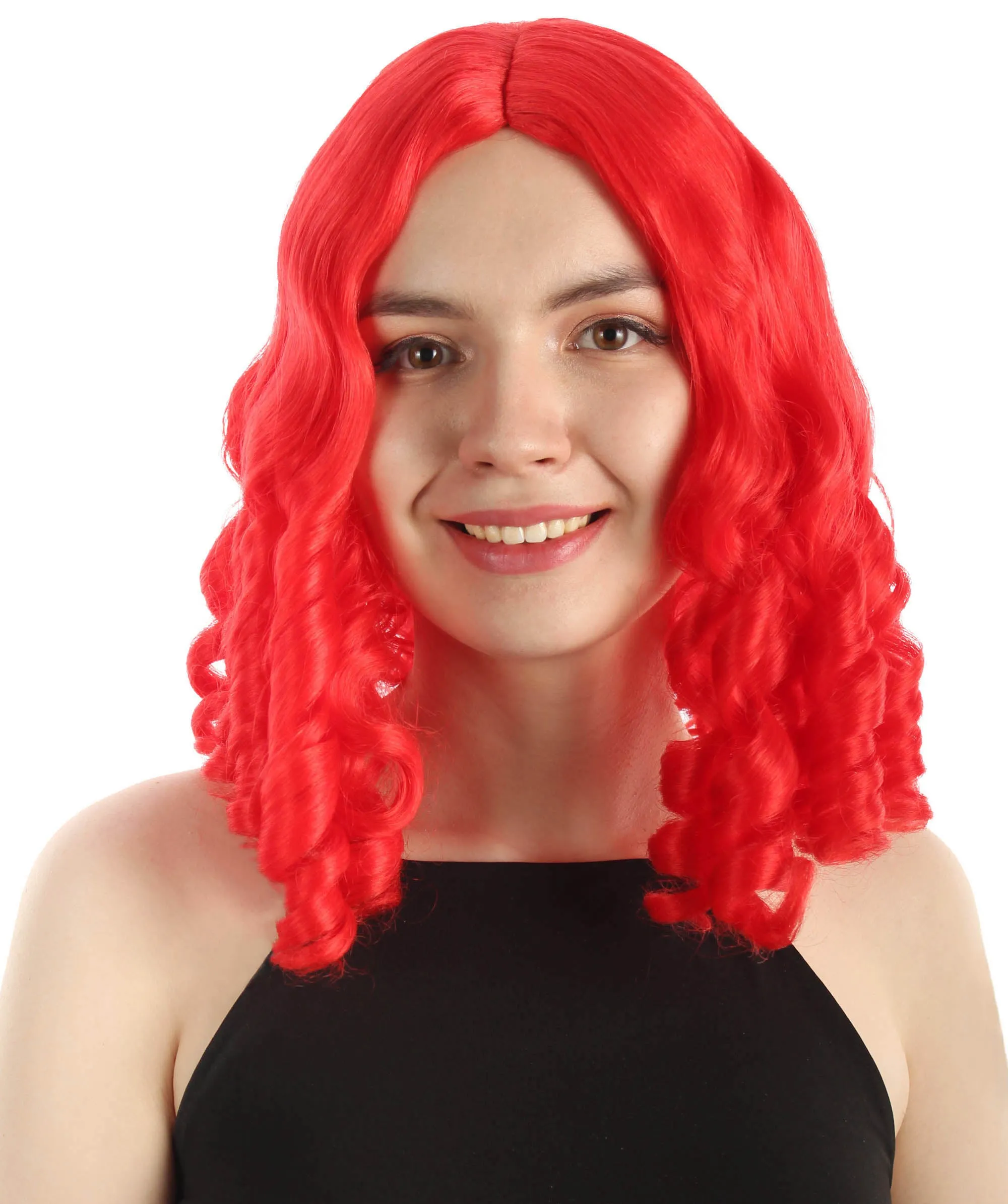 Curly Goldilocks Wig, Multi Color Synthetic Fiber Hair