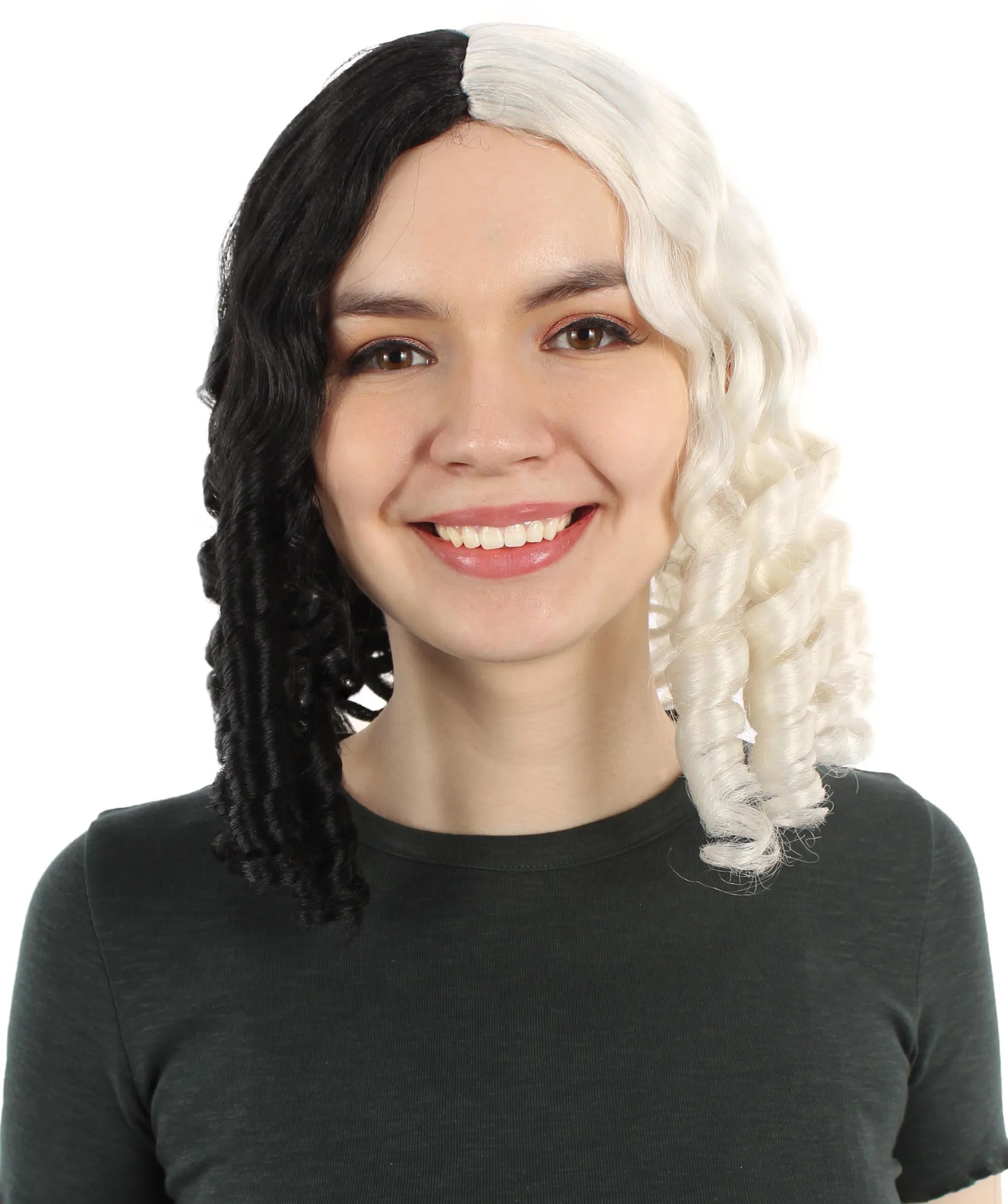 Curly Goldilocks Wig, Multi Color Synthetic Fiber Hair