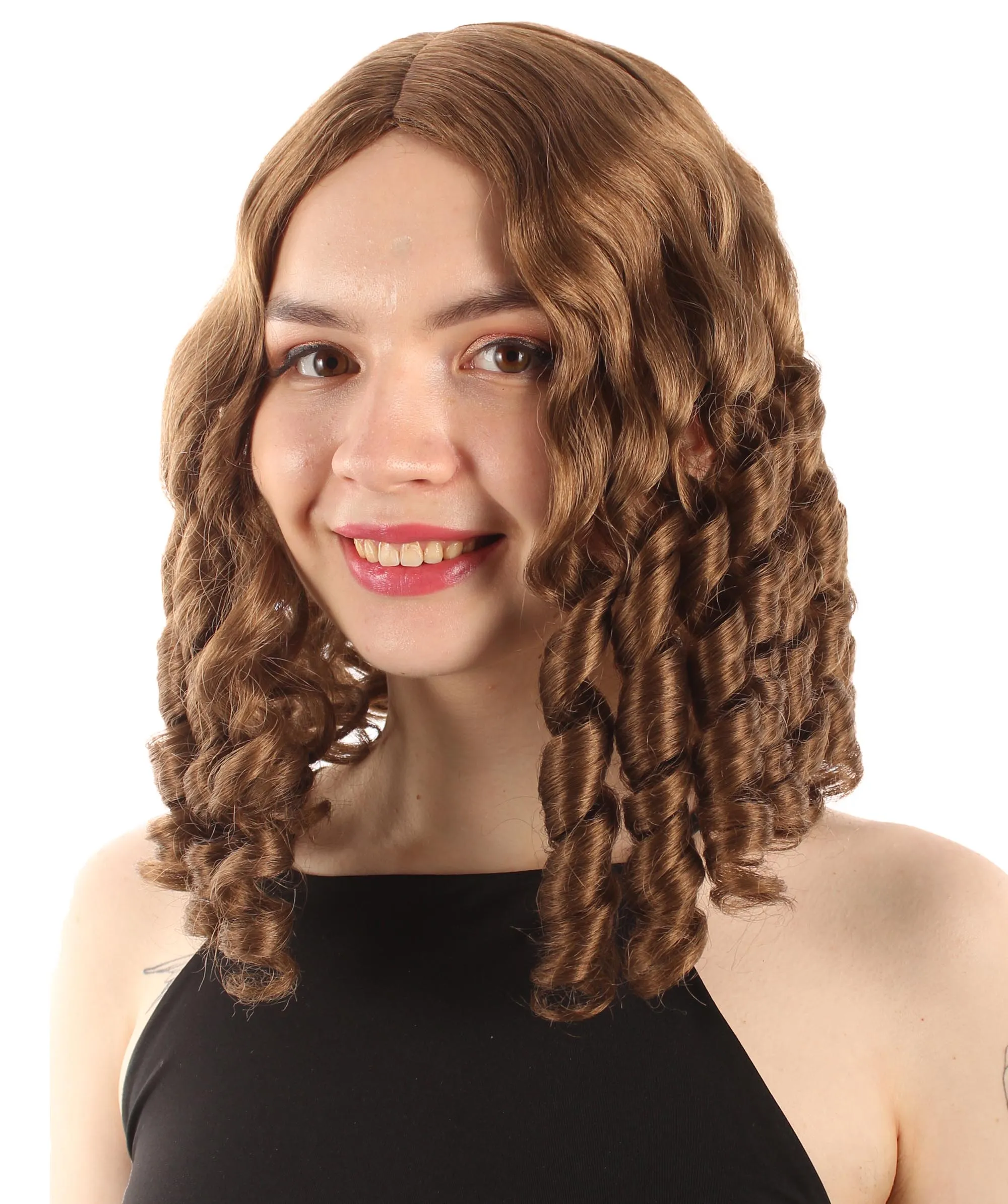 Curly Goldilocks Wig, Multi Color Synthetic Fiber Hair