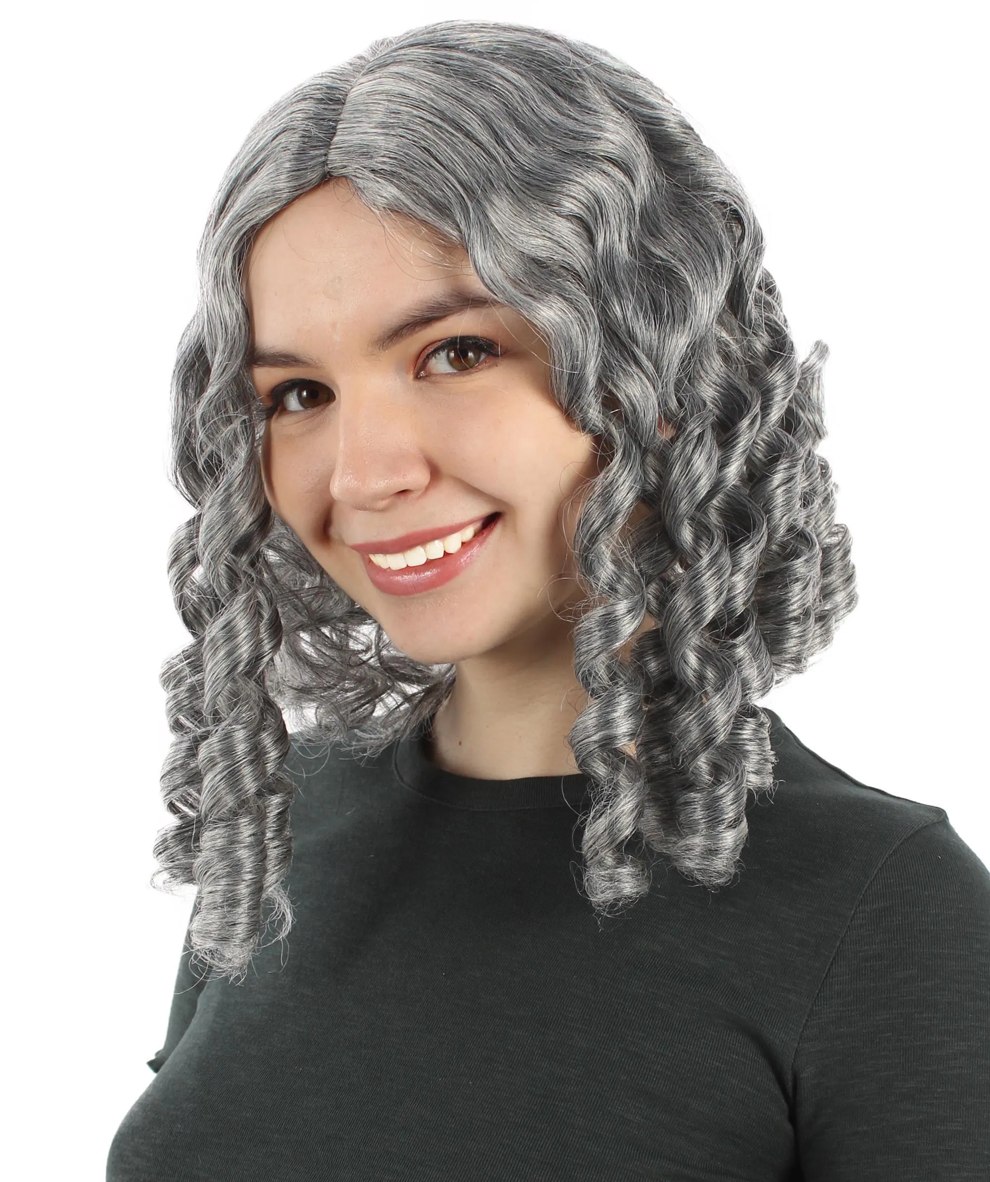 Curly Goldilocks Wig, Multi Color Synthetic Fiber Hair