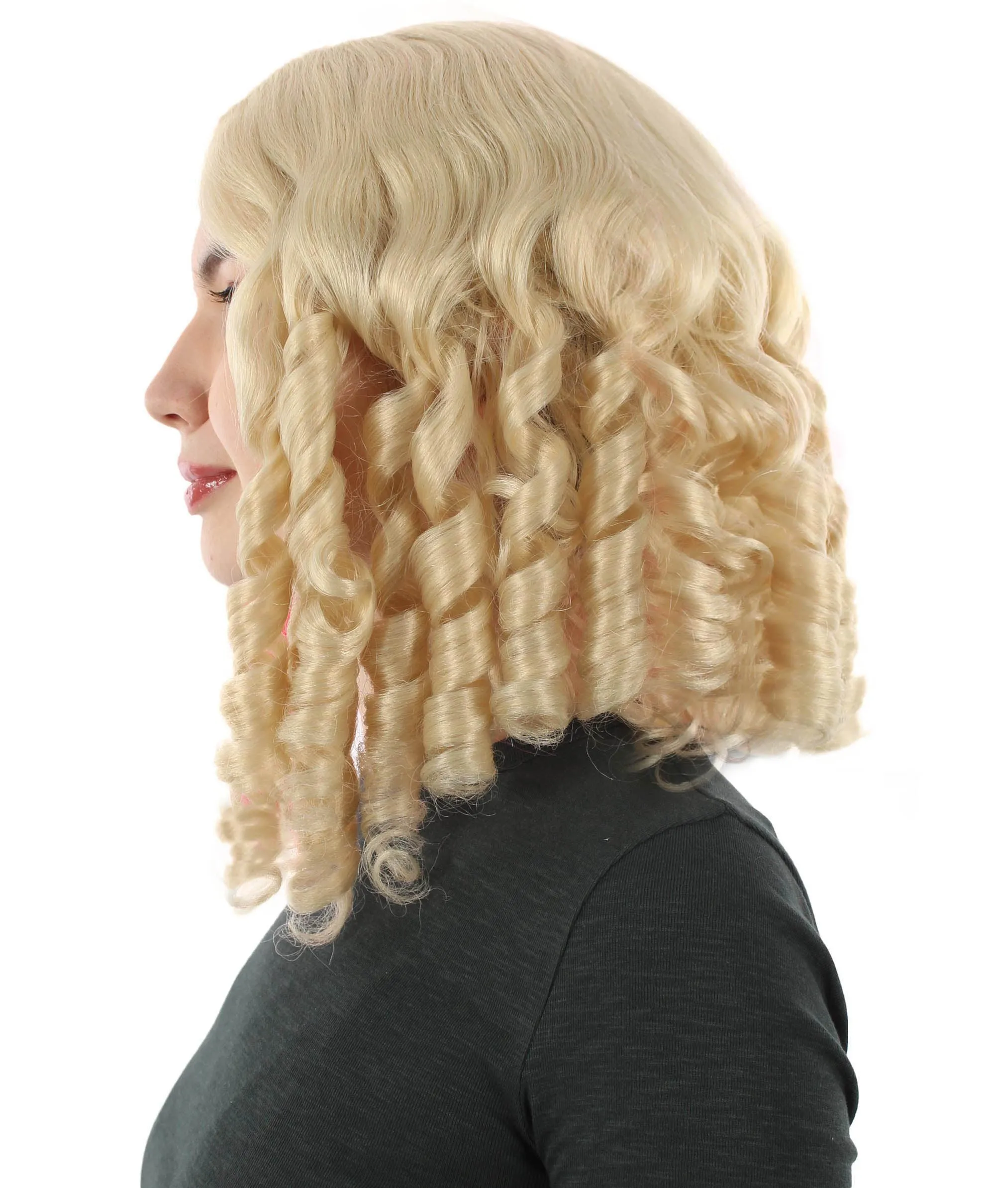 Curly Goldilocks Wig, Multi Color Synthetic Fiber Hair