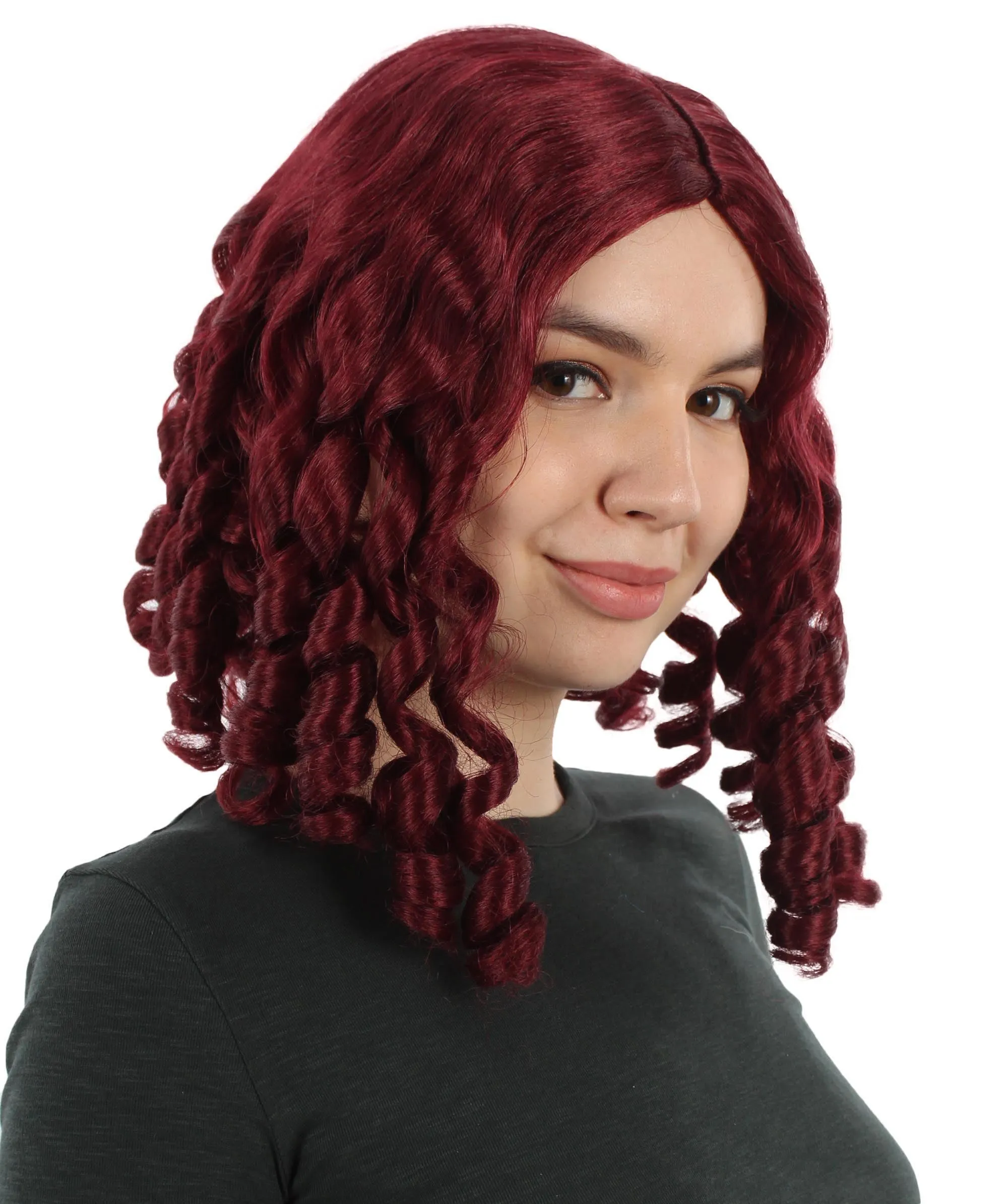 Curly Goldilocks Wig, Multi Color Synthetic Fiber Hair