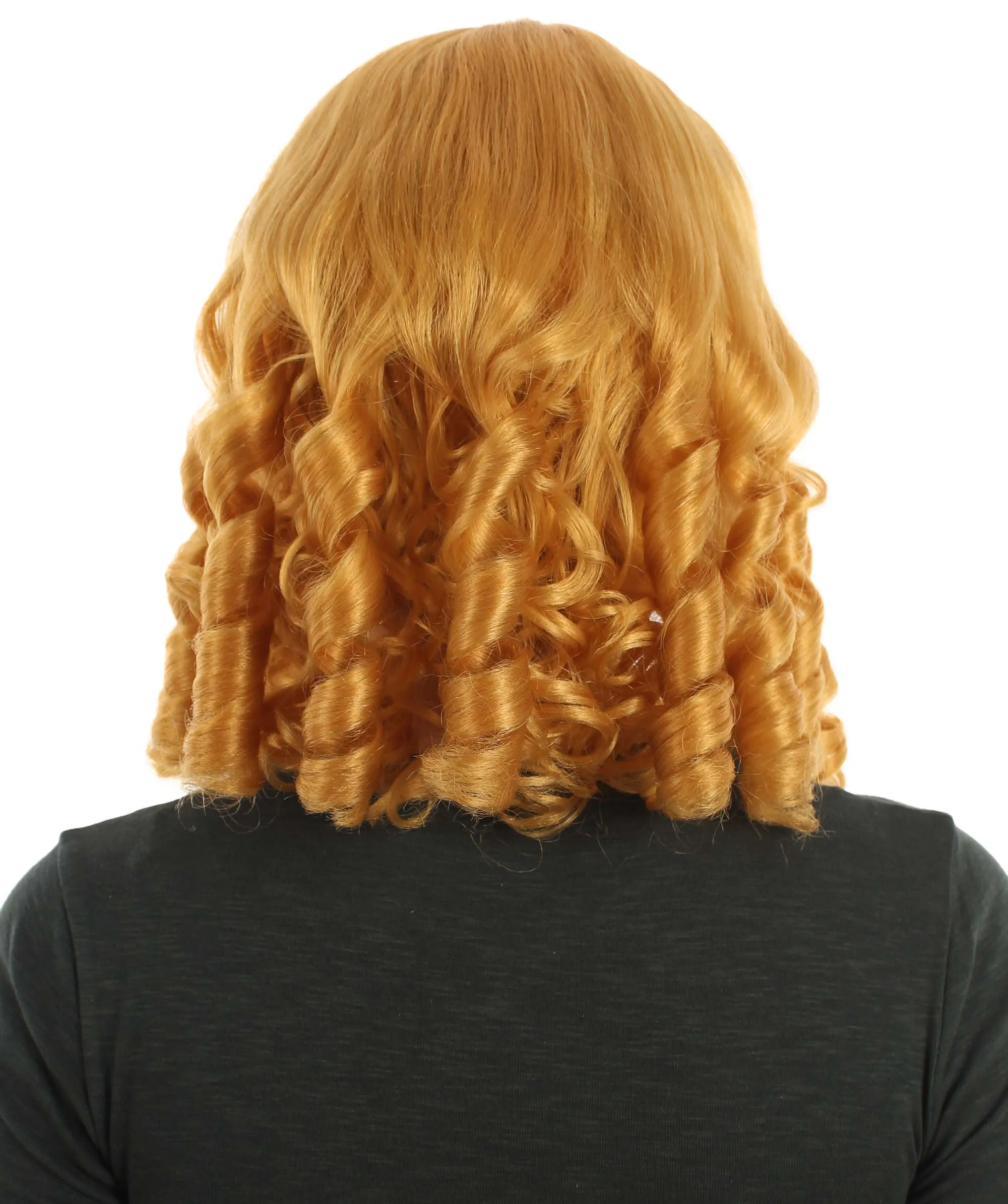 Curly Goldilocks Wig, Multi Color Synthetic Fiber Hair