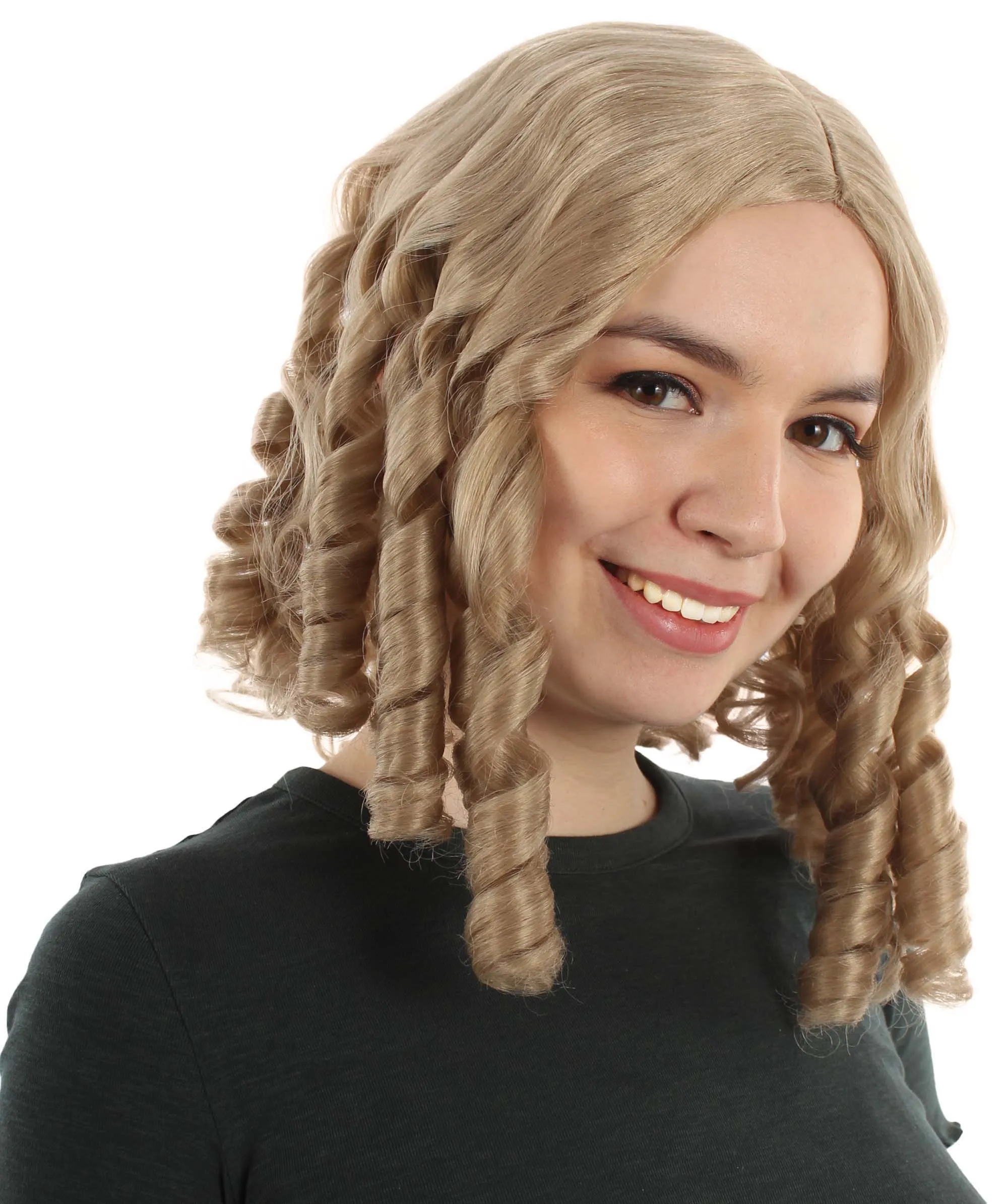 Curly Goldilocks Wig, Multi Color Synthetic Fiber Hair