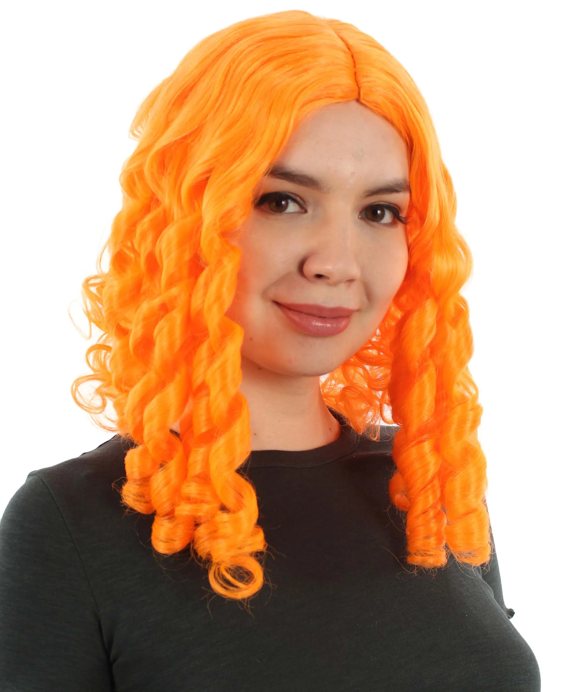 Curly Goldilocks Wig, Multi Color Synthetic Fiber Hair