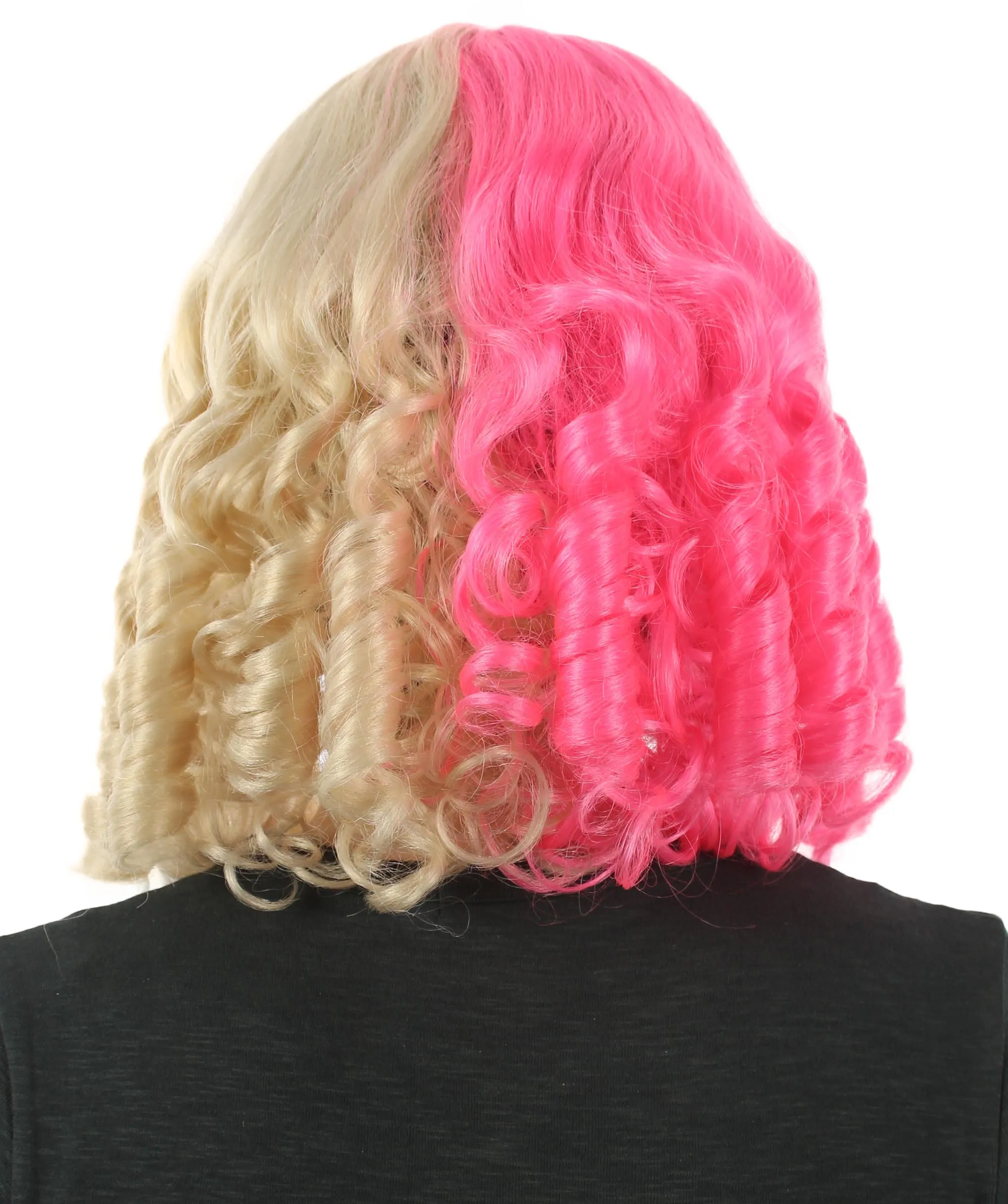 Curly Goldilocks Wig, Multi Color Synthetic Fiber Hair