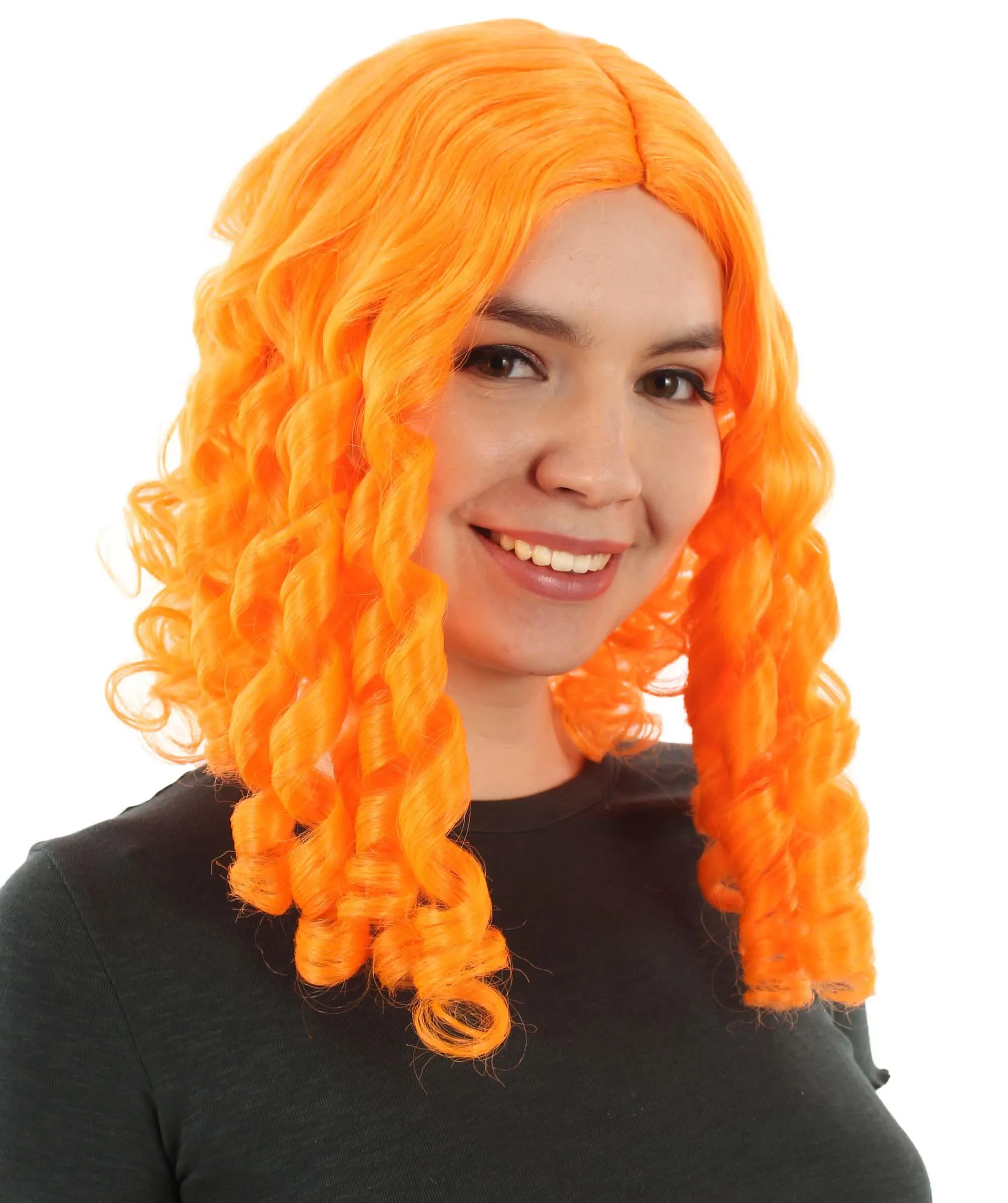 Curly Goldilocks Wig, Multi Color Synthetic Fiber Hair