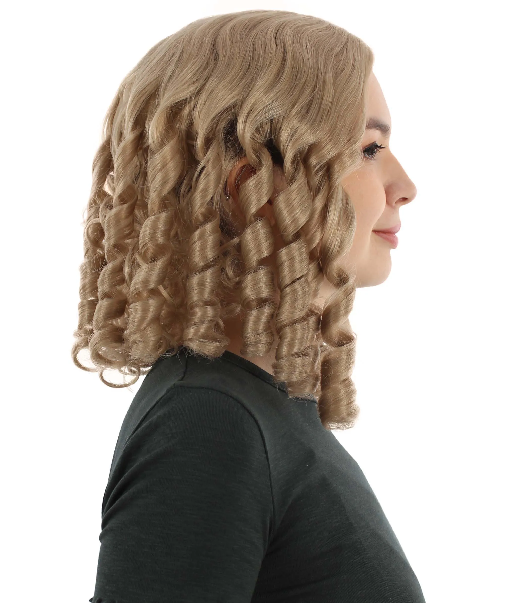 Curly Goldilocks Wig, Multi Color Synthetic Fiber Hair