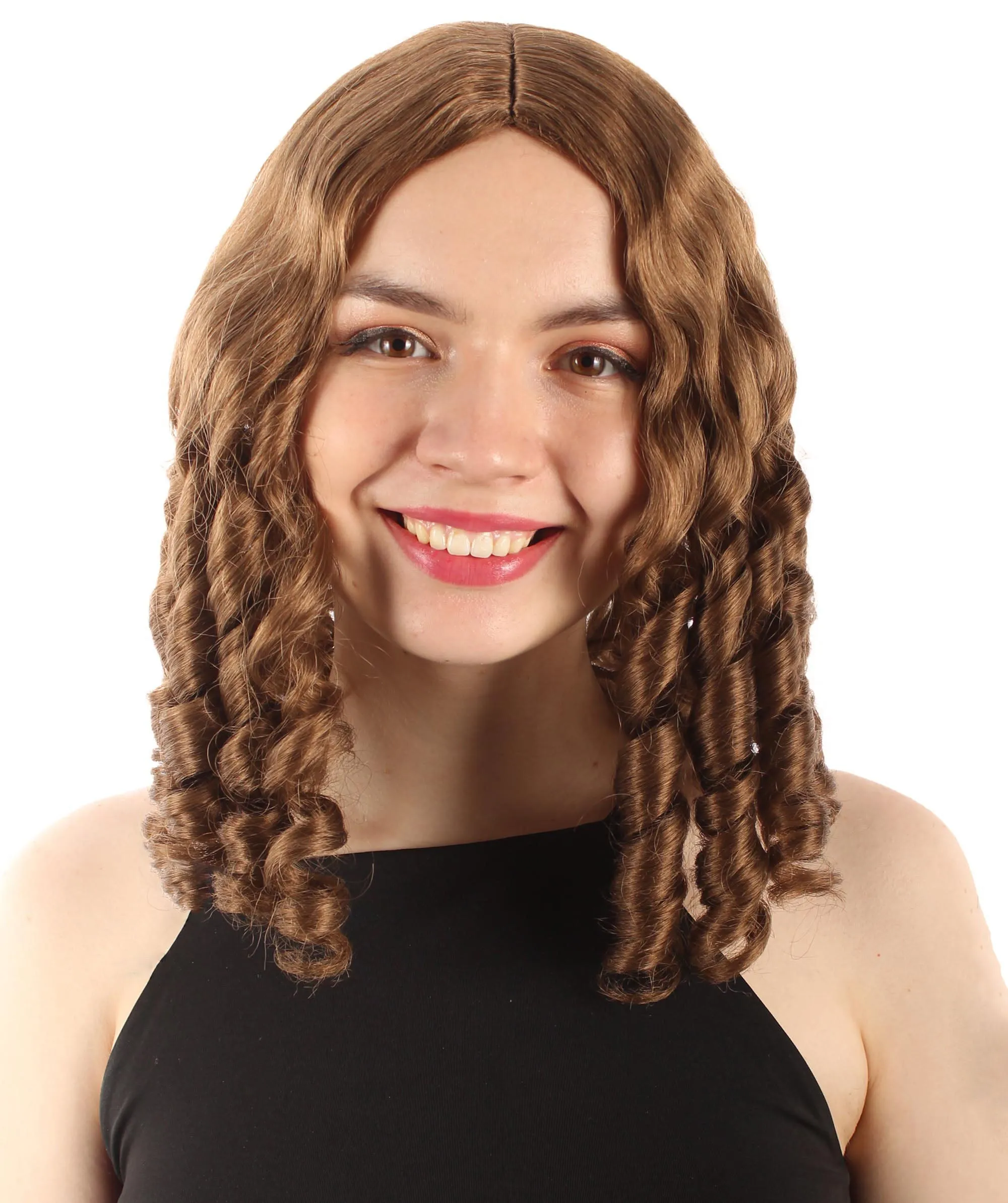 Curly Goldilocks Wig, Multi Color Synthetic Fiber Hair