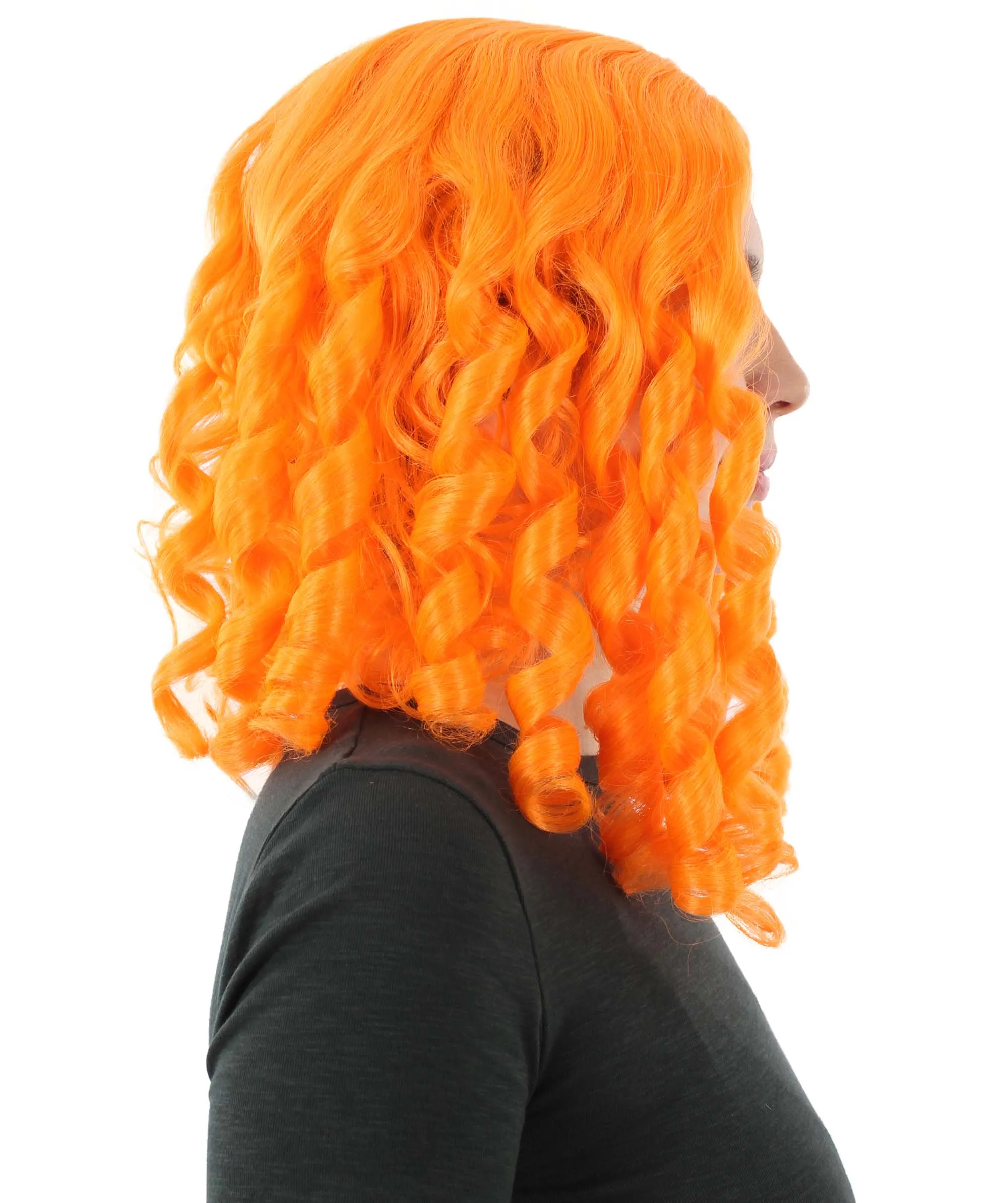 Curly Goldilocks Wig, Multi Color Synthetic Fiber Hair