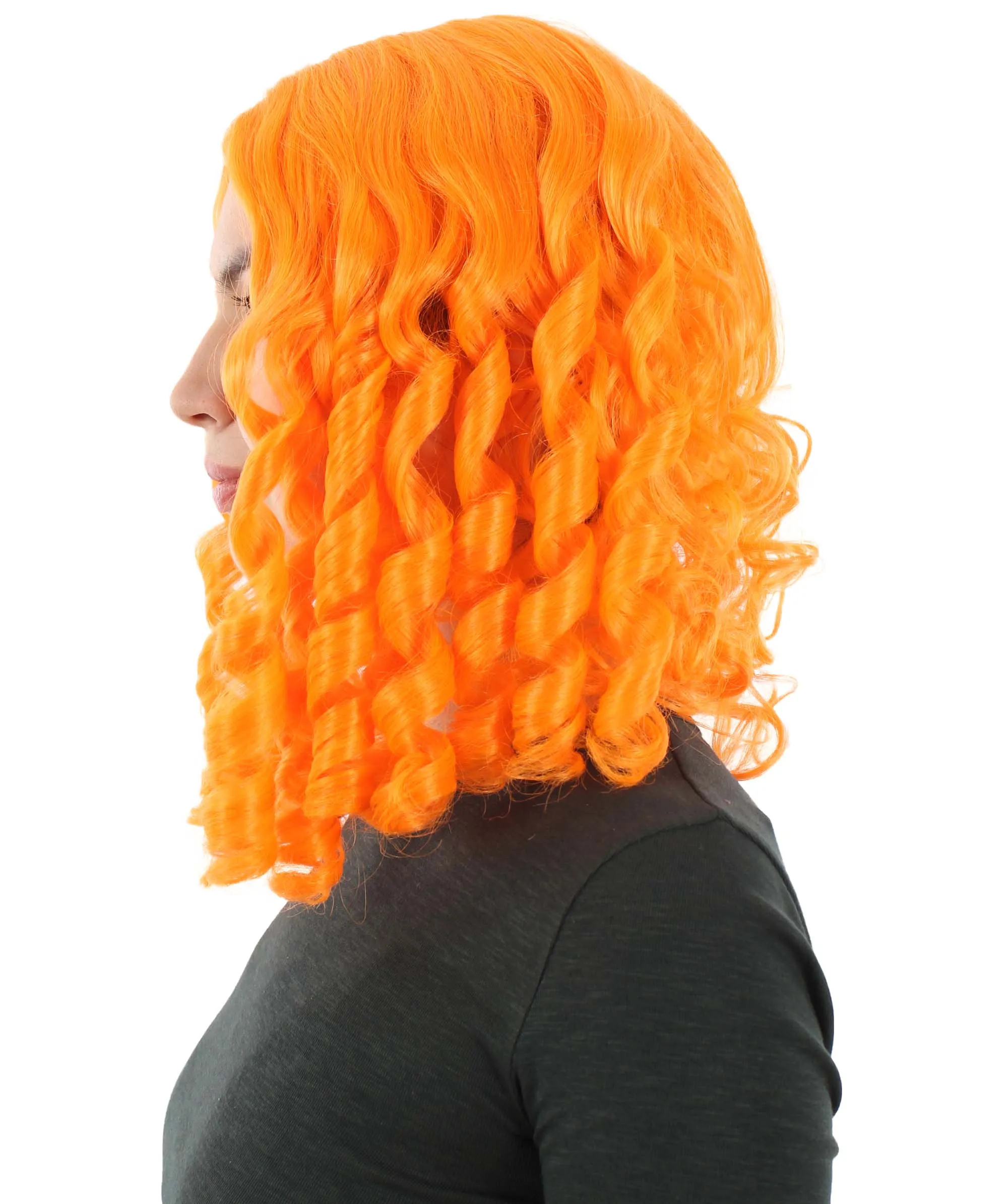 Curly Goldilocks Wig, Multi Color Synthetic Fiber Hair