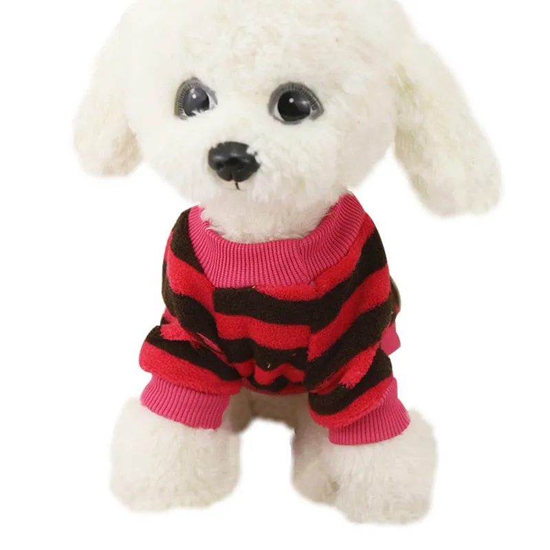 Cute Pattern Soft Fleece Winter Sweater For Small Dogs