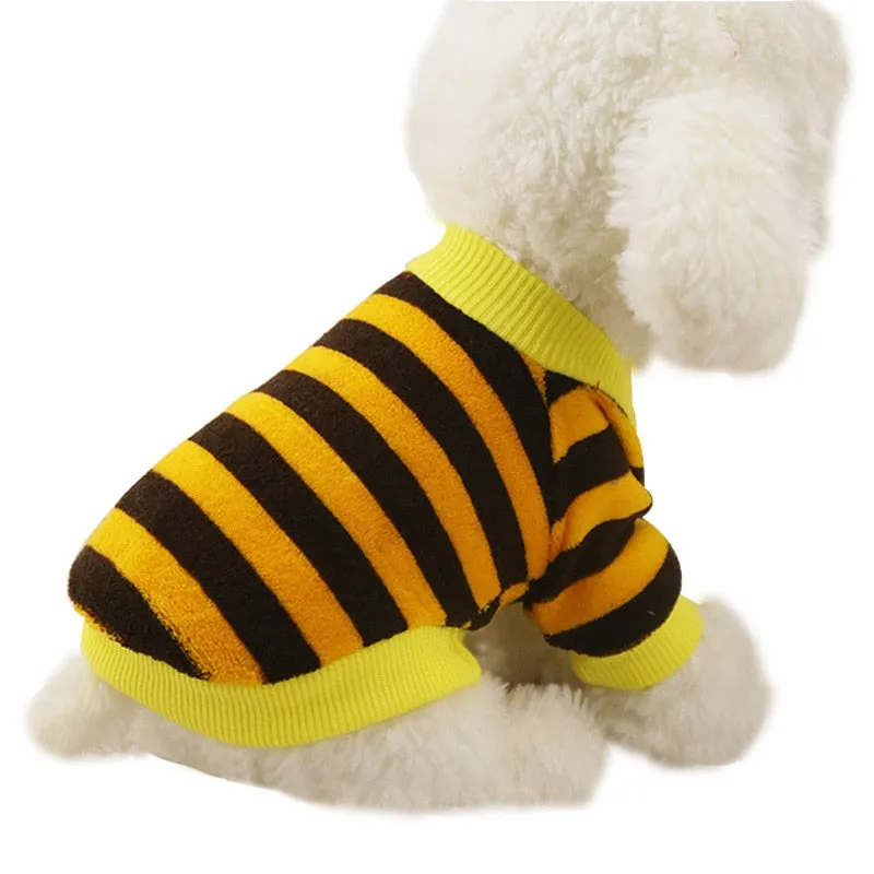 Cute Pattern Soft Fleece Winter Sweater For Small Dogs