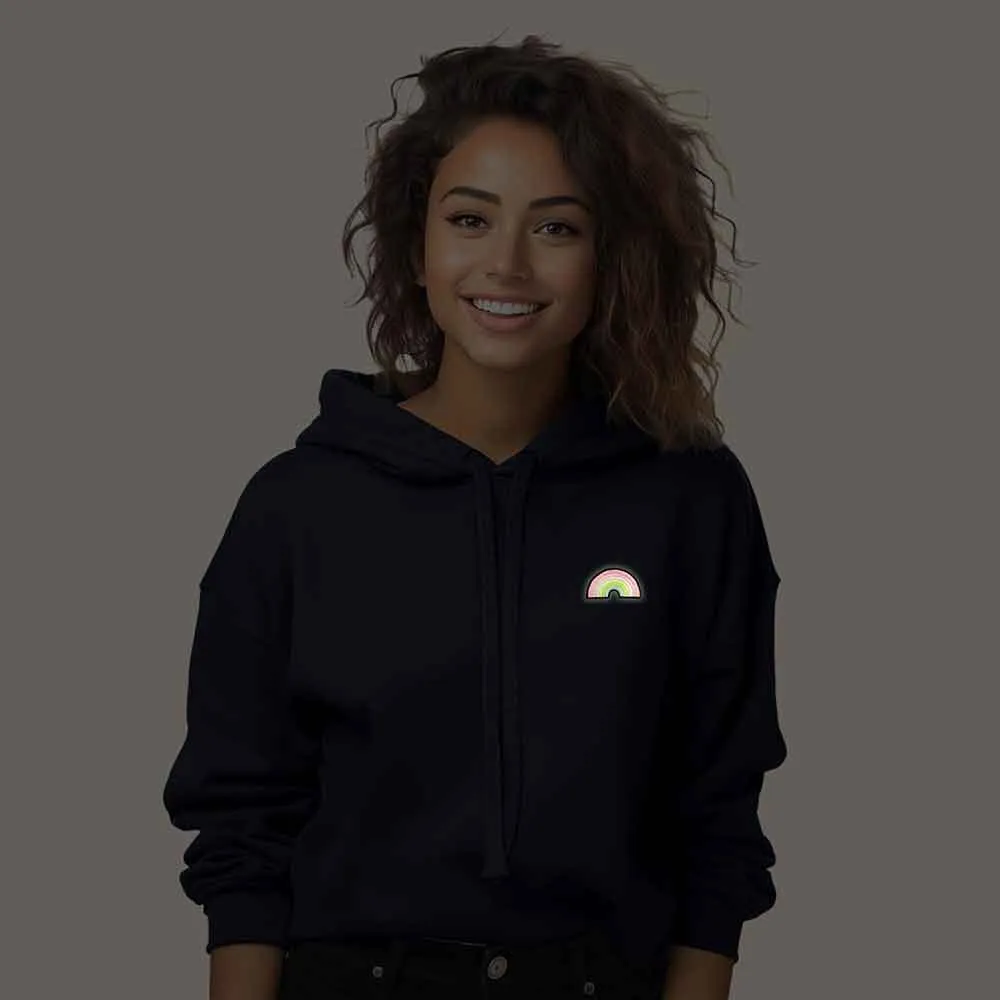 Dalix Rainbow Cropped Hoodie (Glow in the Dark)