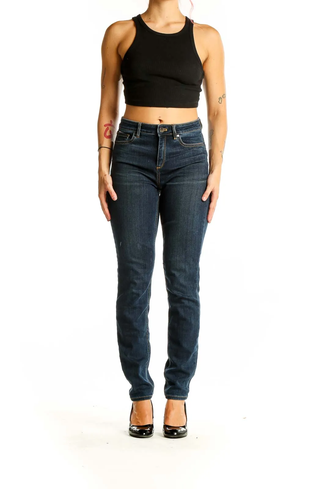 Dark Blue Slim Fit Denim Jeans
