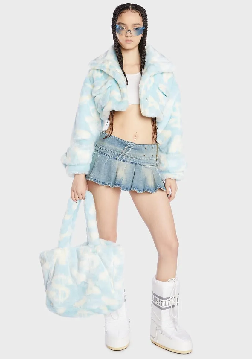 Dick Dollar Faux Fur Crop Jacket