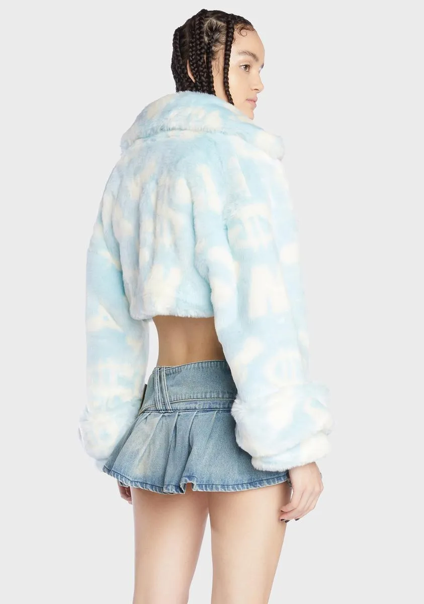 Dick Dollar Faux Fur Crop Jacket