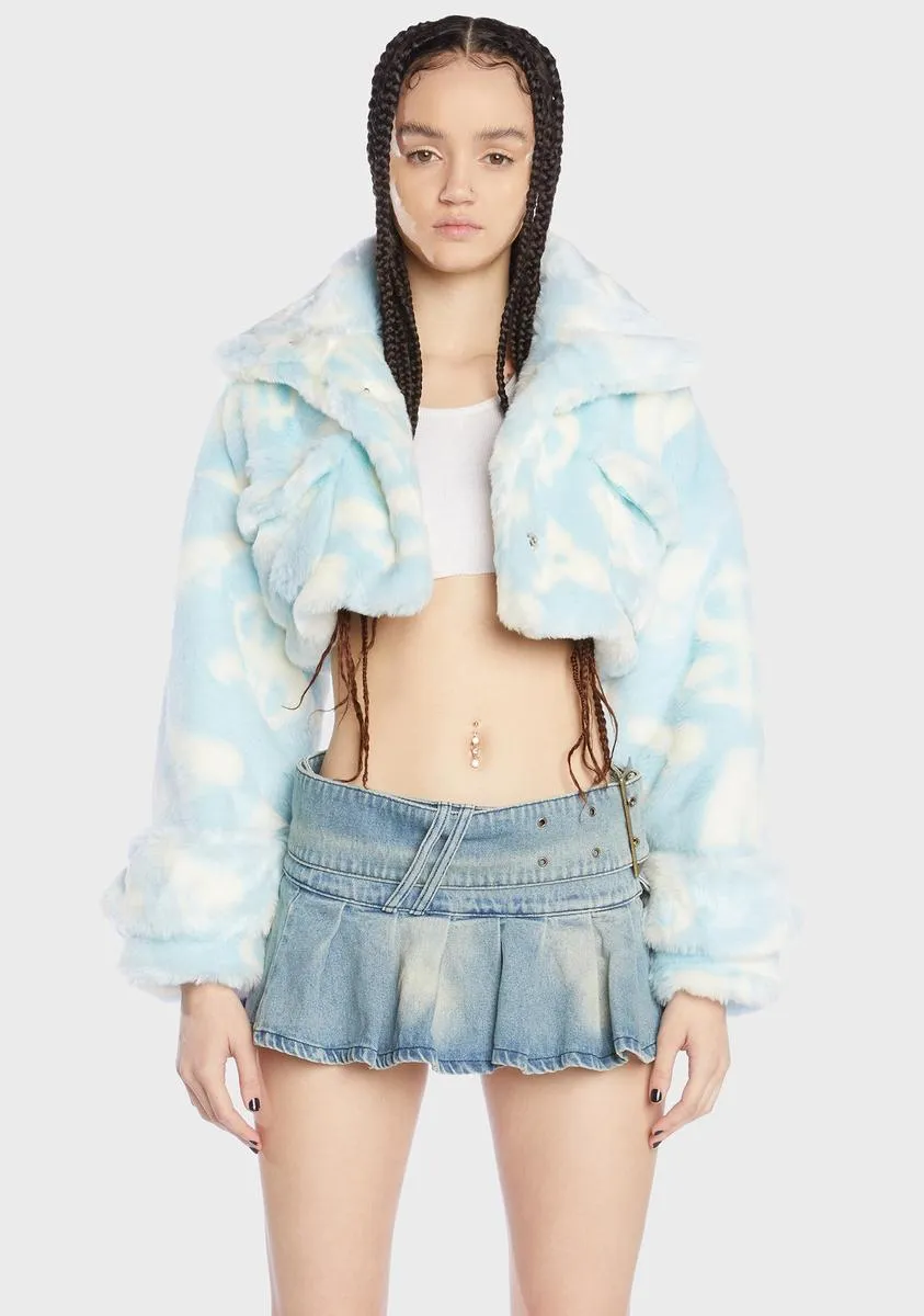 Dick Dollar Faux Fur Crop Jacket