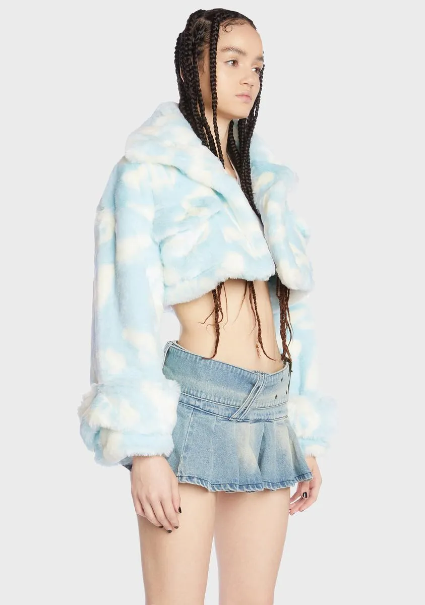 Dick Dollar Faux Fur Crop Jacket