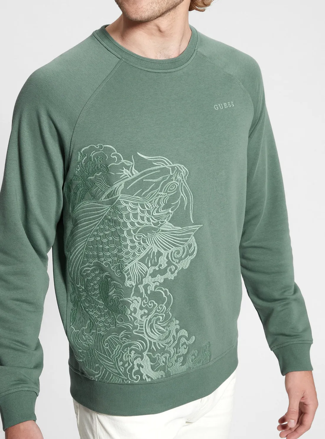 Eco Green Embroidered Jumper