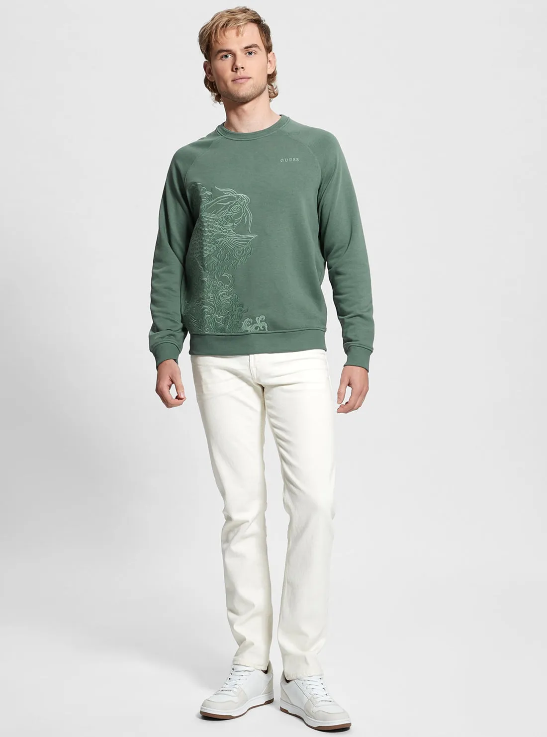 Eco Green Embroidered Jumper