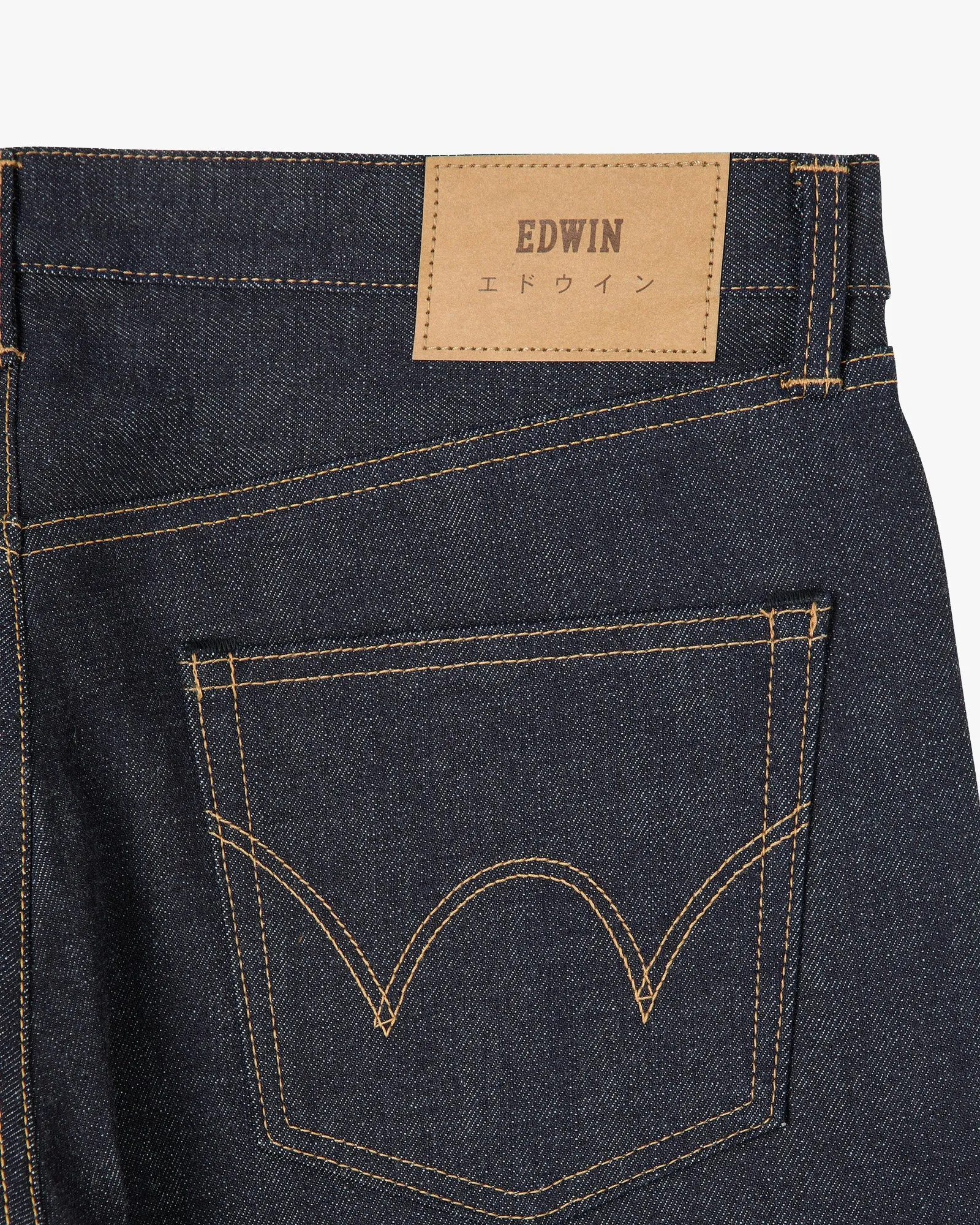 Edwin Made In Japan Regular Tapered Mens Jeans - 14oz Kurabo Recycled Red Selvage Denim / Blue Unwashed