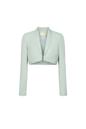 Elizabeth Cropped Shawl Lapel Polycotton Jacket