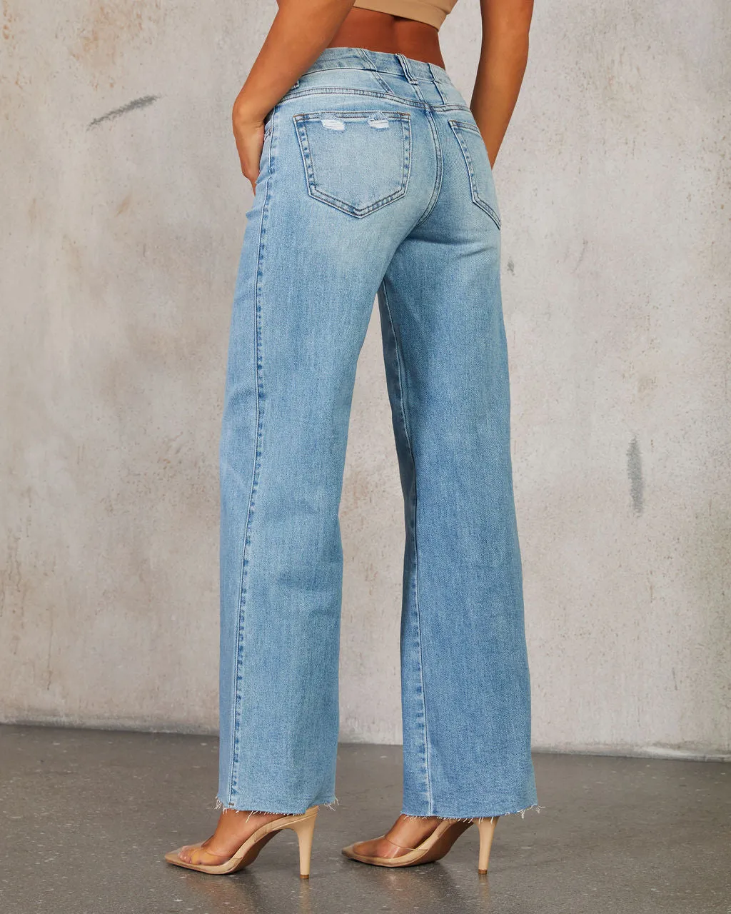 Ellison Mid Rise Wide Leg Jeans